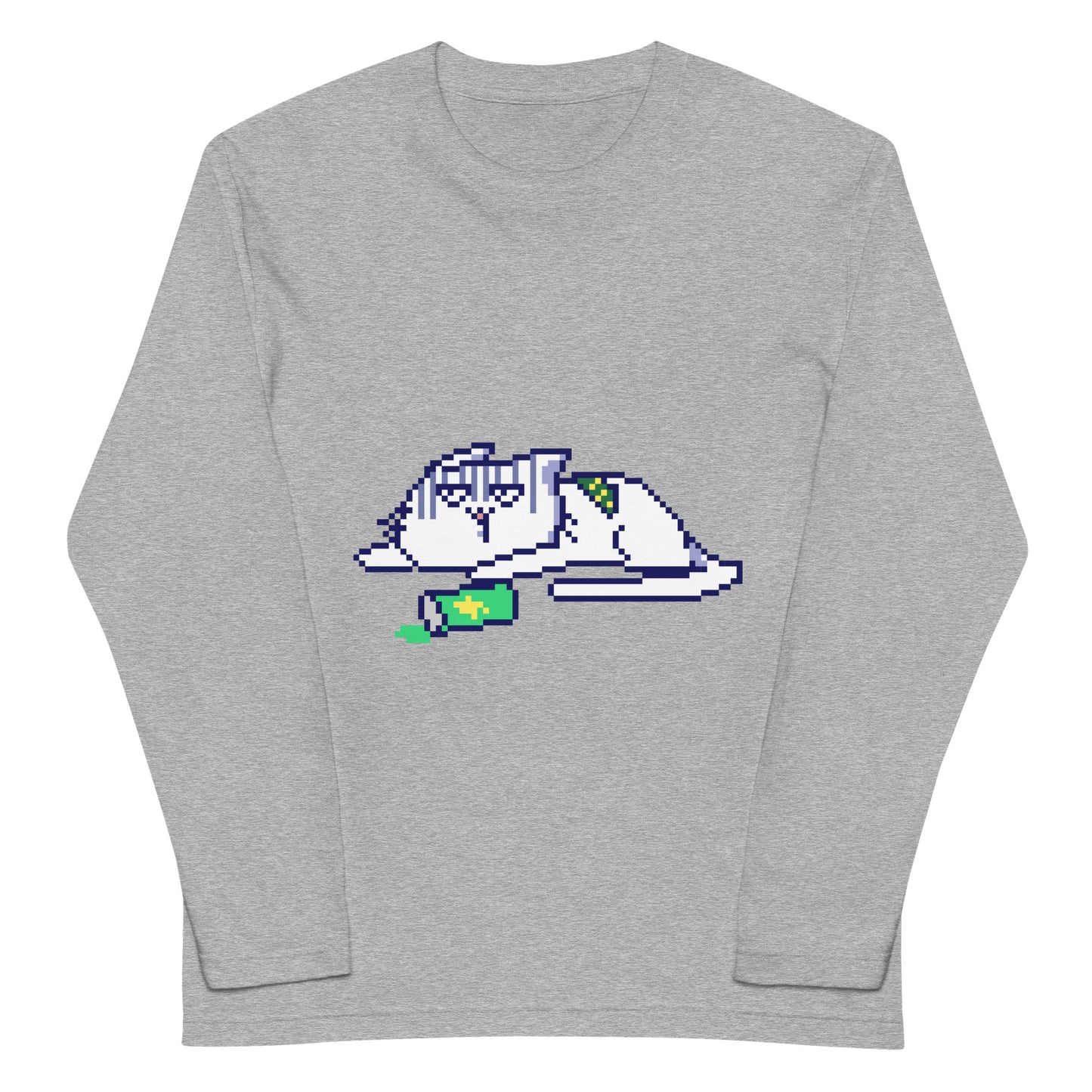 ゲーミング激務猫 (ダウン中) 長袖Tシャツ