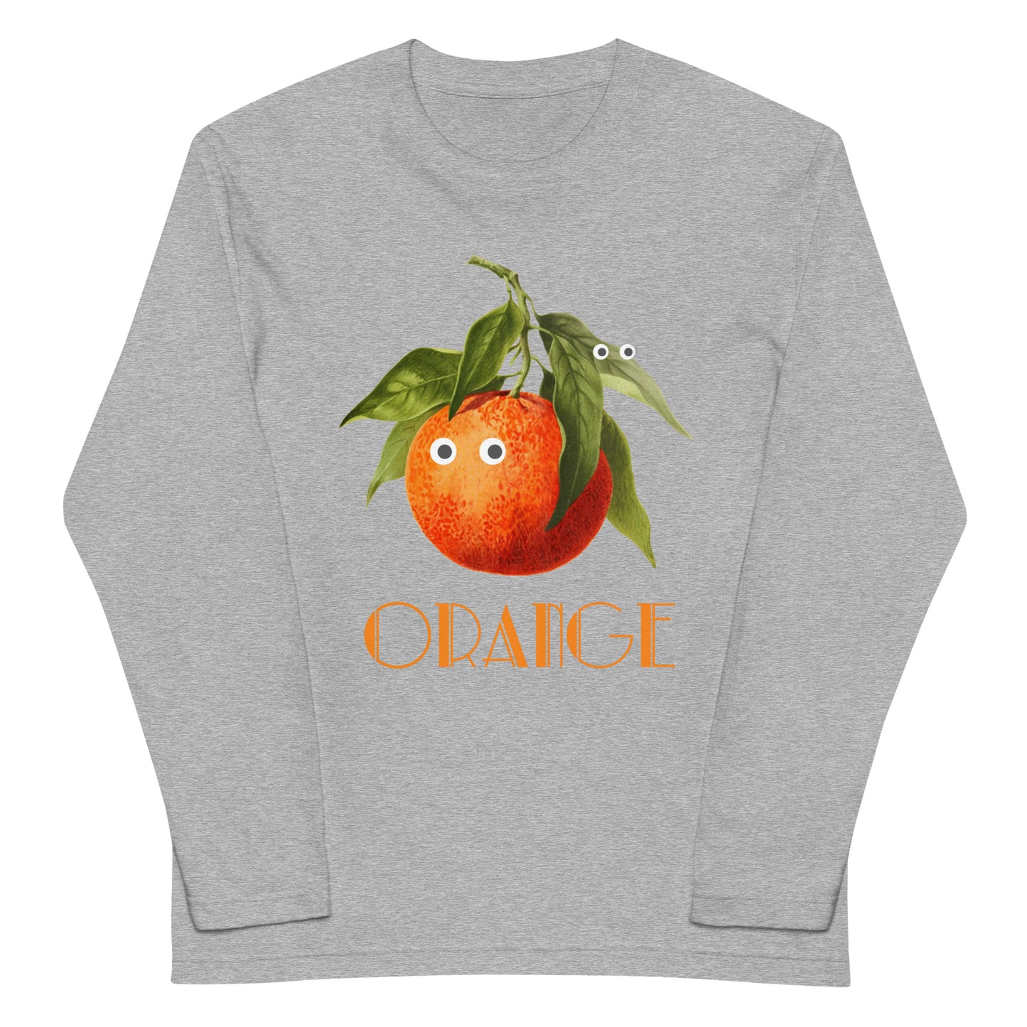 オレンジ 長袖Tシャツ