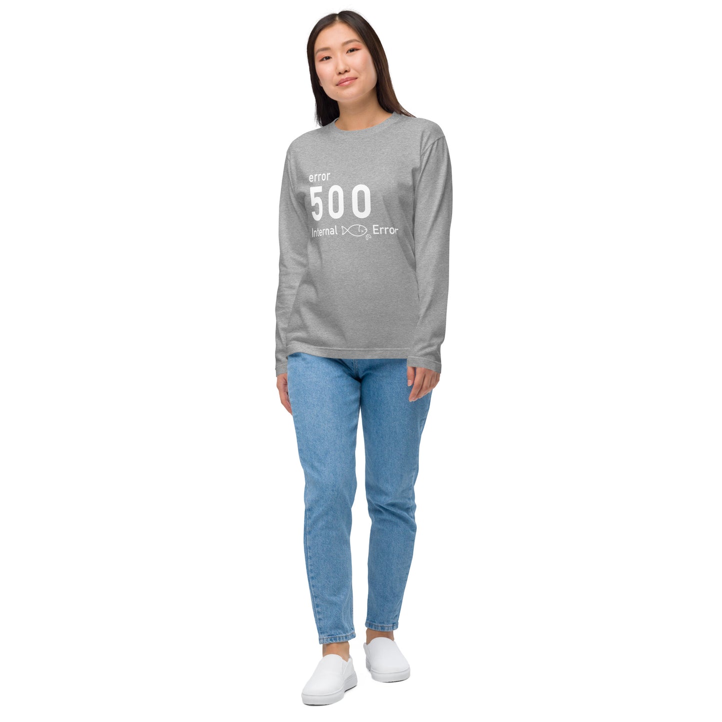 500 Internal 鯖 Error エンジニア 長袖Tシャツ(文字白)