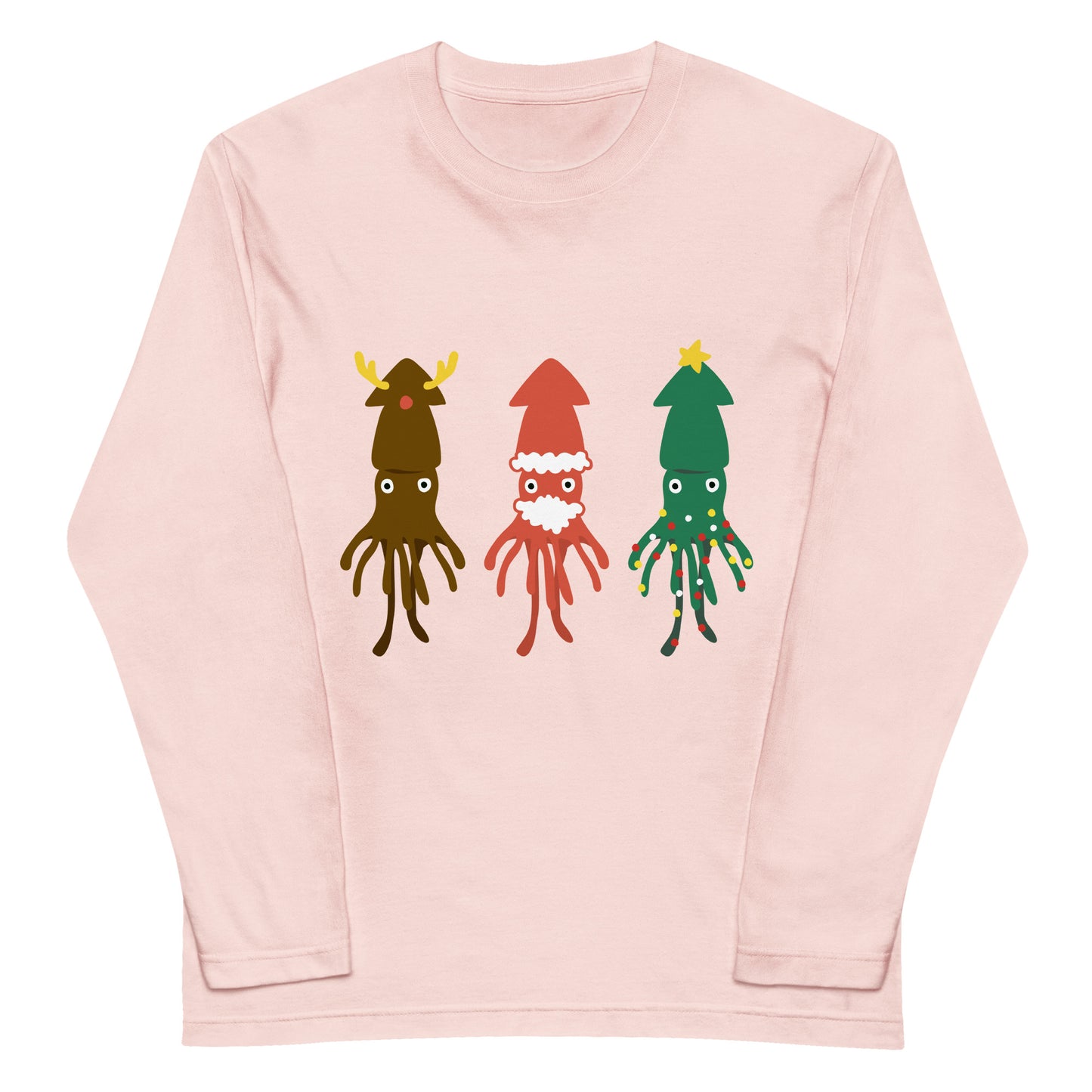 ダイオウイカクリスマス長袖Tシャツ