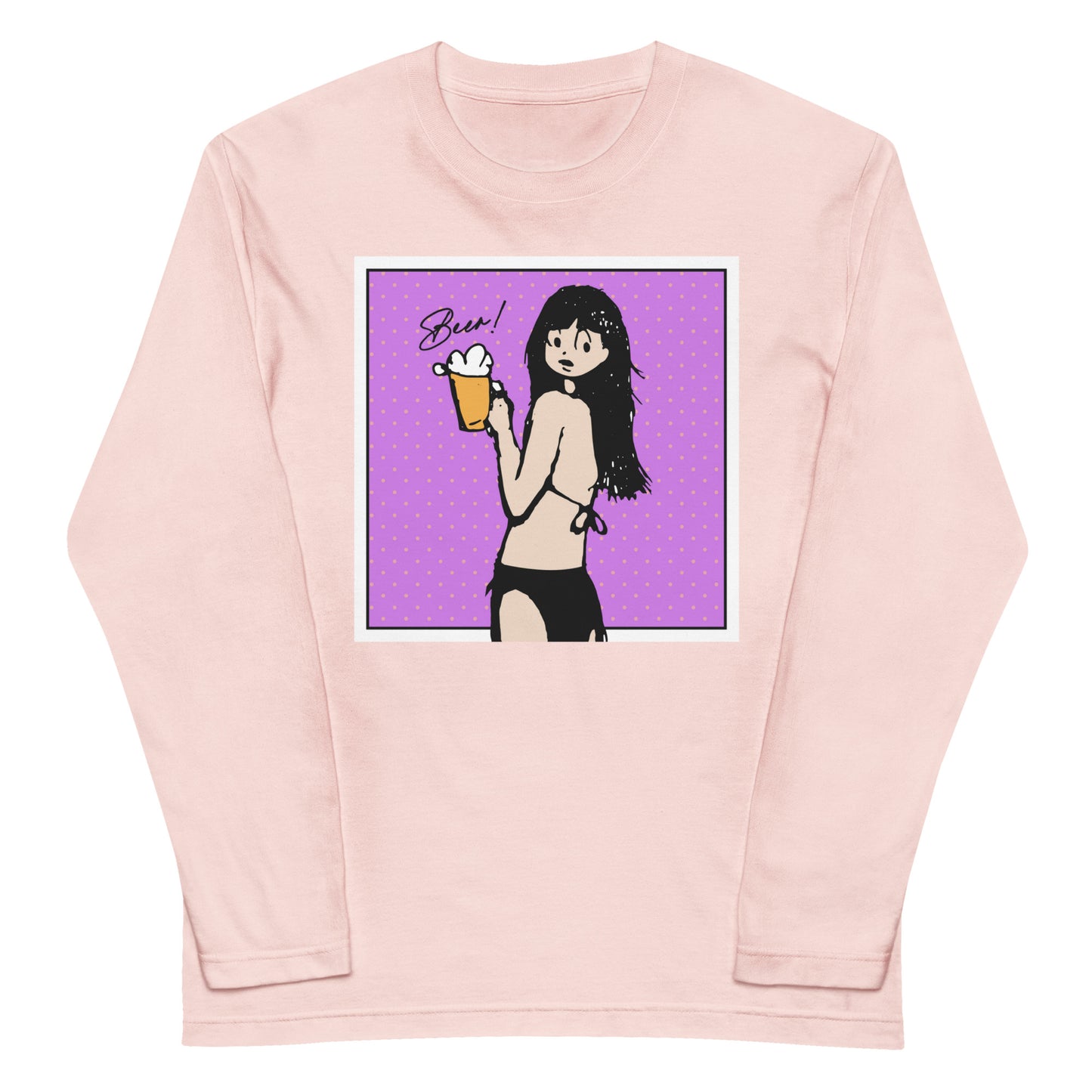 呑みたGirlの長袖Tシャツ