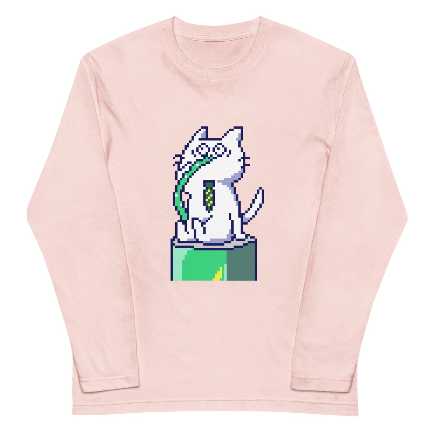 ゲーミング激務猫(直飲み)長袖Tシャツ