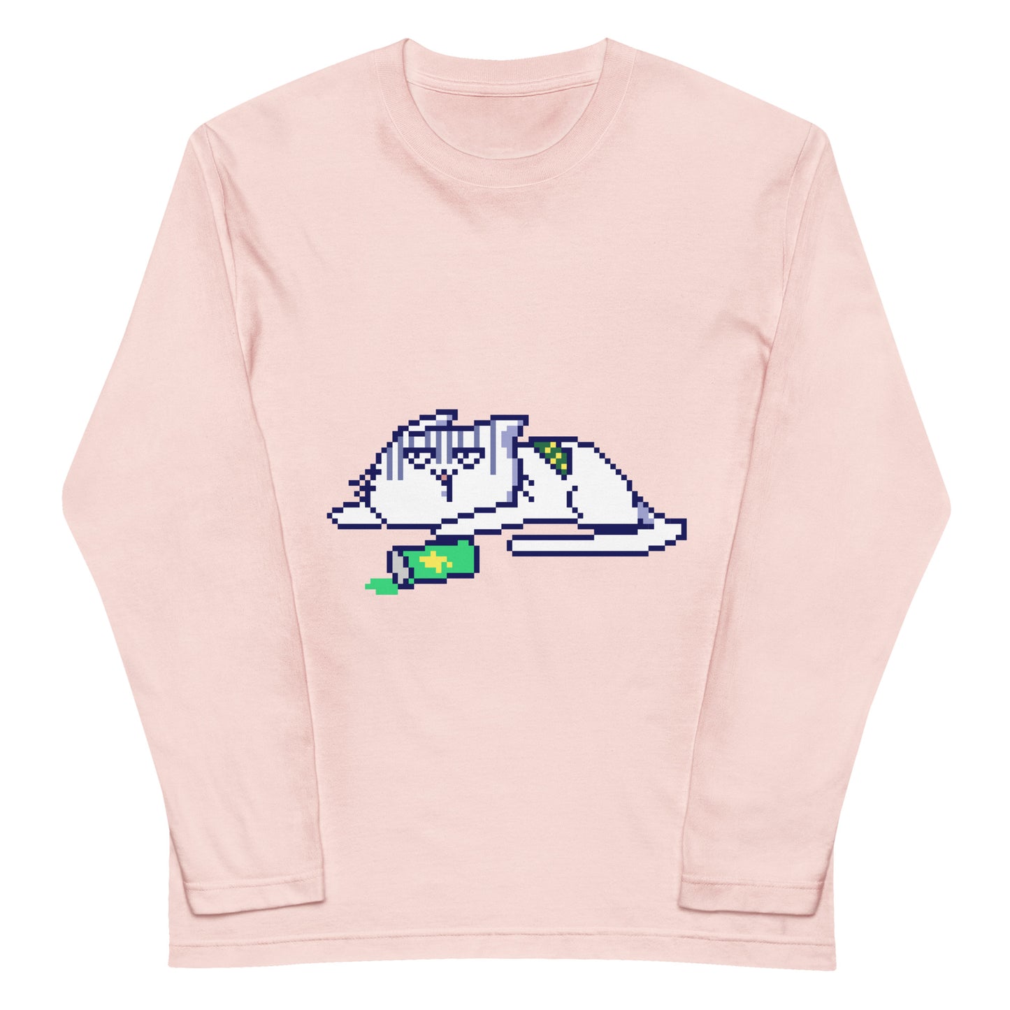 ゲーミング激務猫 (ダウン中) 長袖Tシャツ
