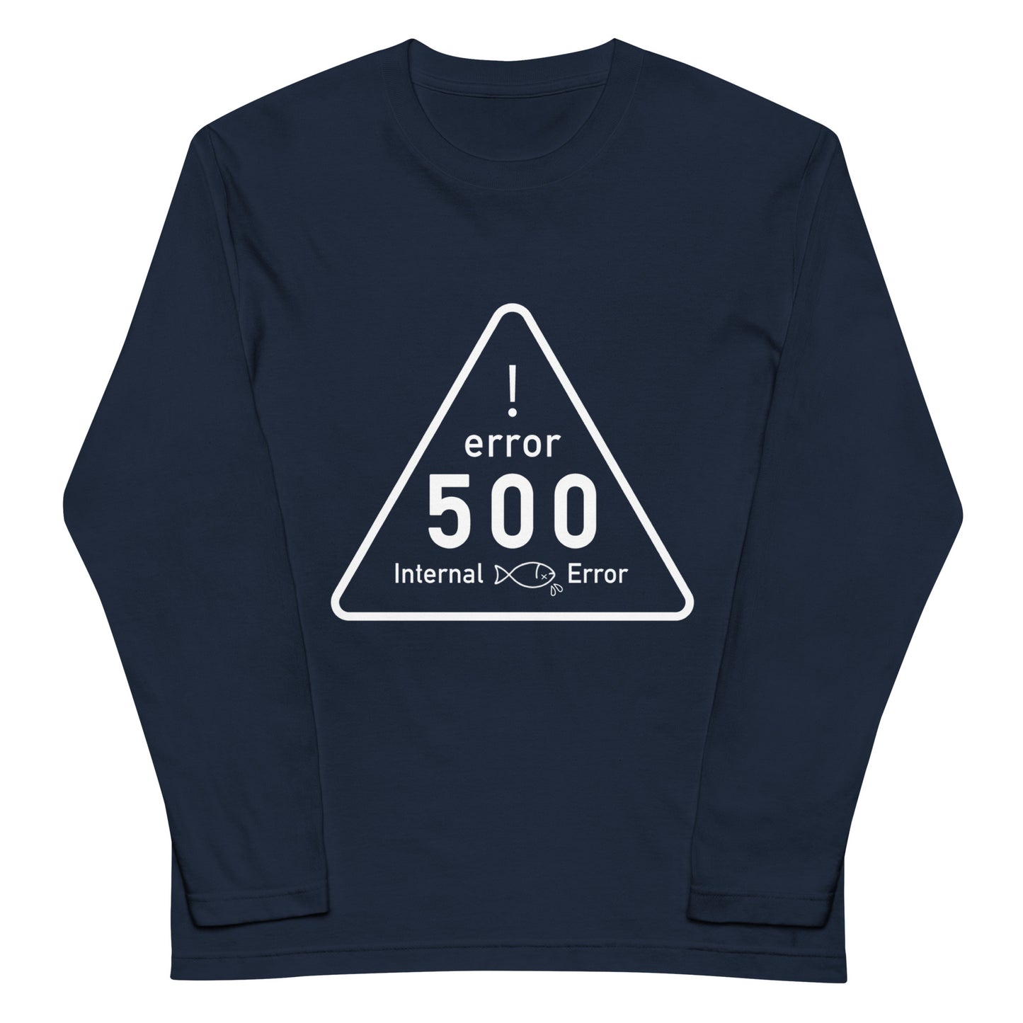 500 Internal 鯖 Error エンジニア 長袖Tシャツ(文字白)