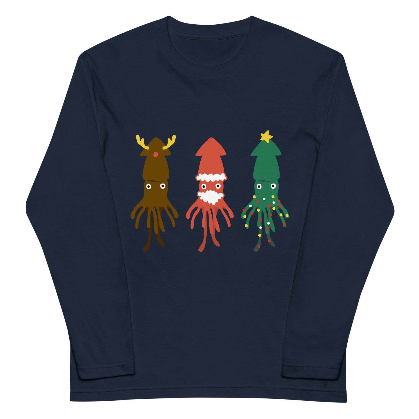 ダイオウイカクリスマス長袖Tシャツ
