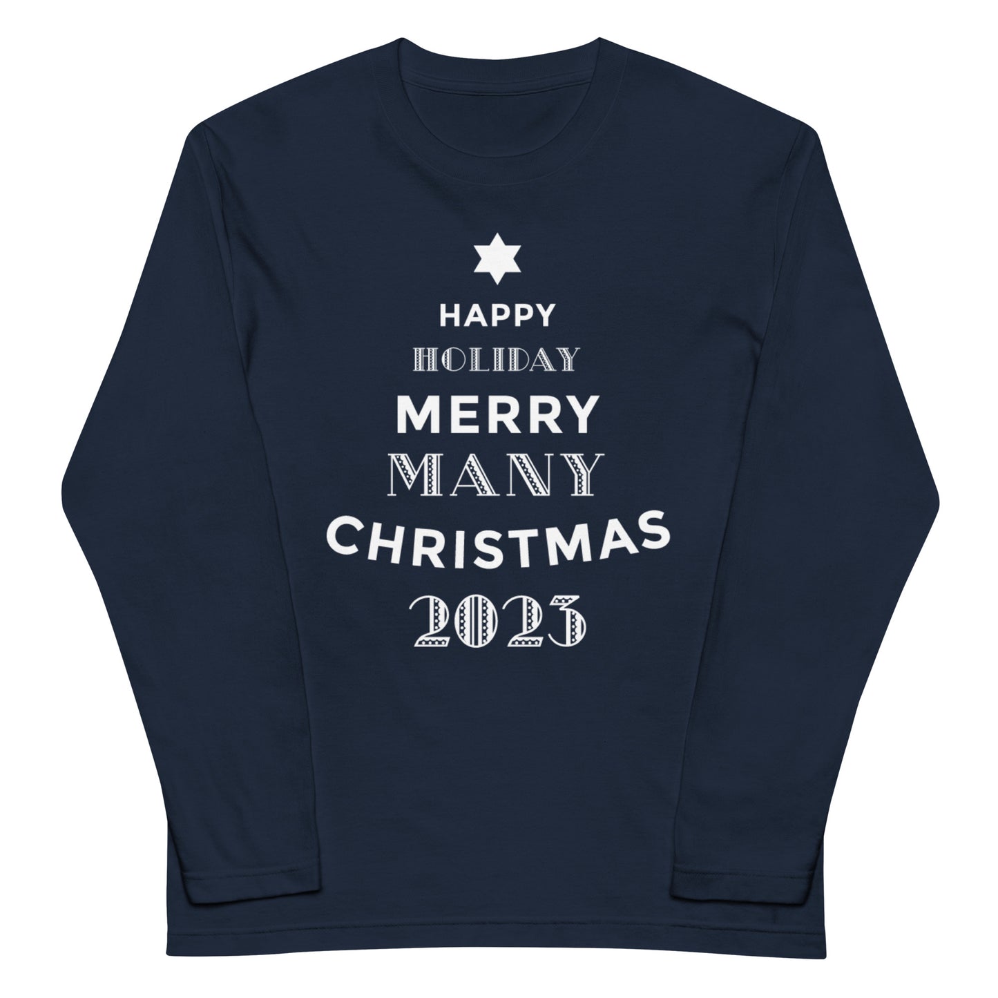 クリスマスツリー 長袖Tシャツ