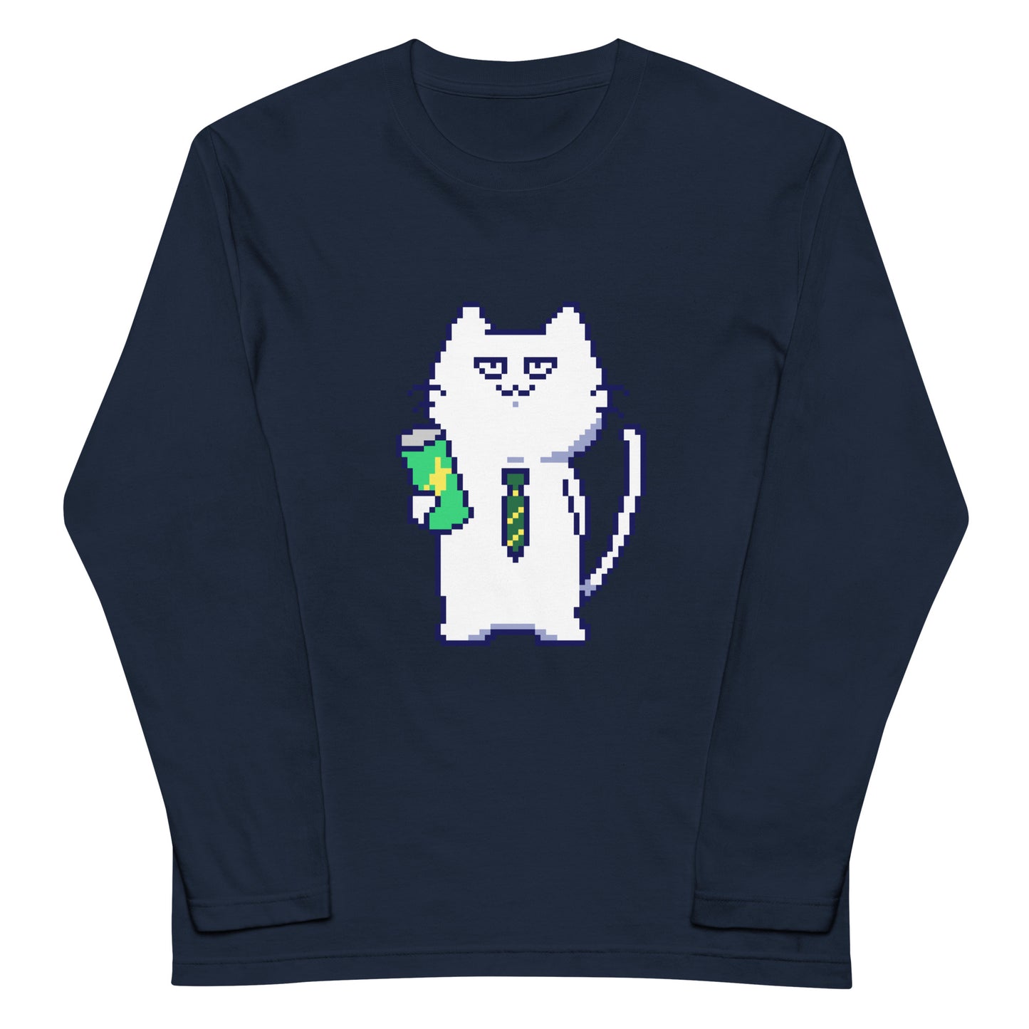 ゲーミング激務猫(ノーマル) 長袖Tシャツ