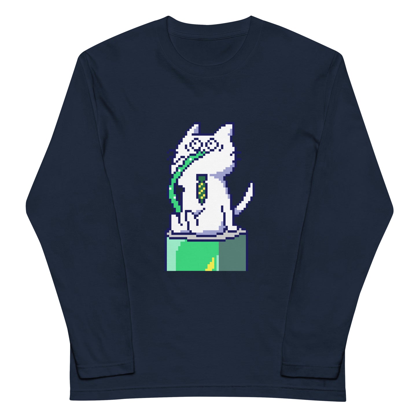 ゲーミング激務猫(直飲み)長袖Tシャツ