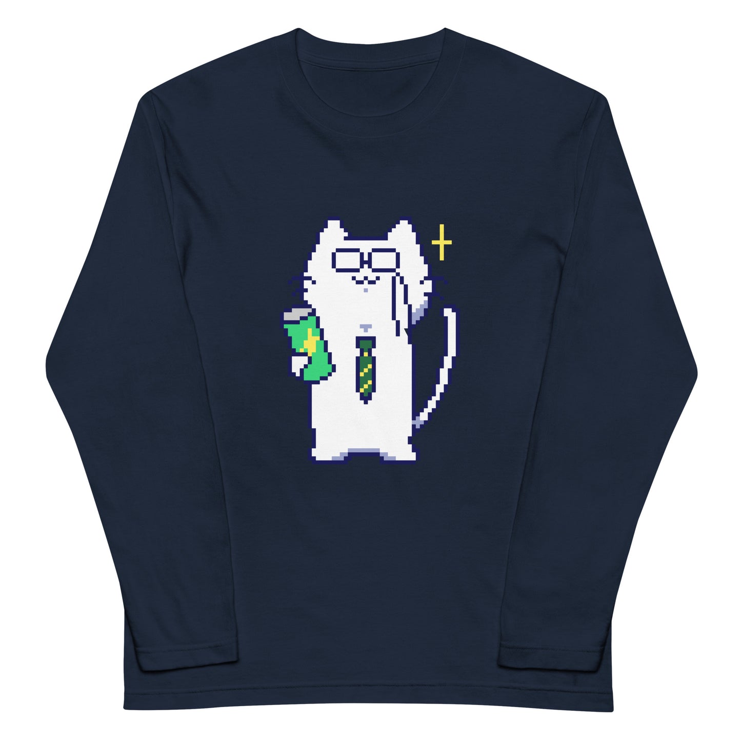 ゲーミング激務猫(優秀モード) 長袖Tシャツ