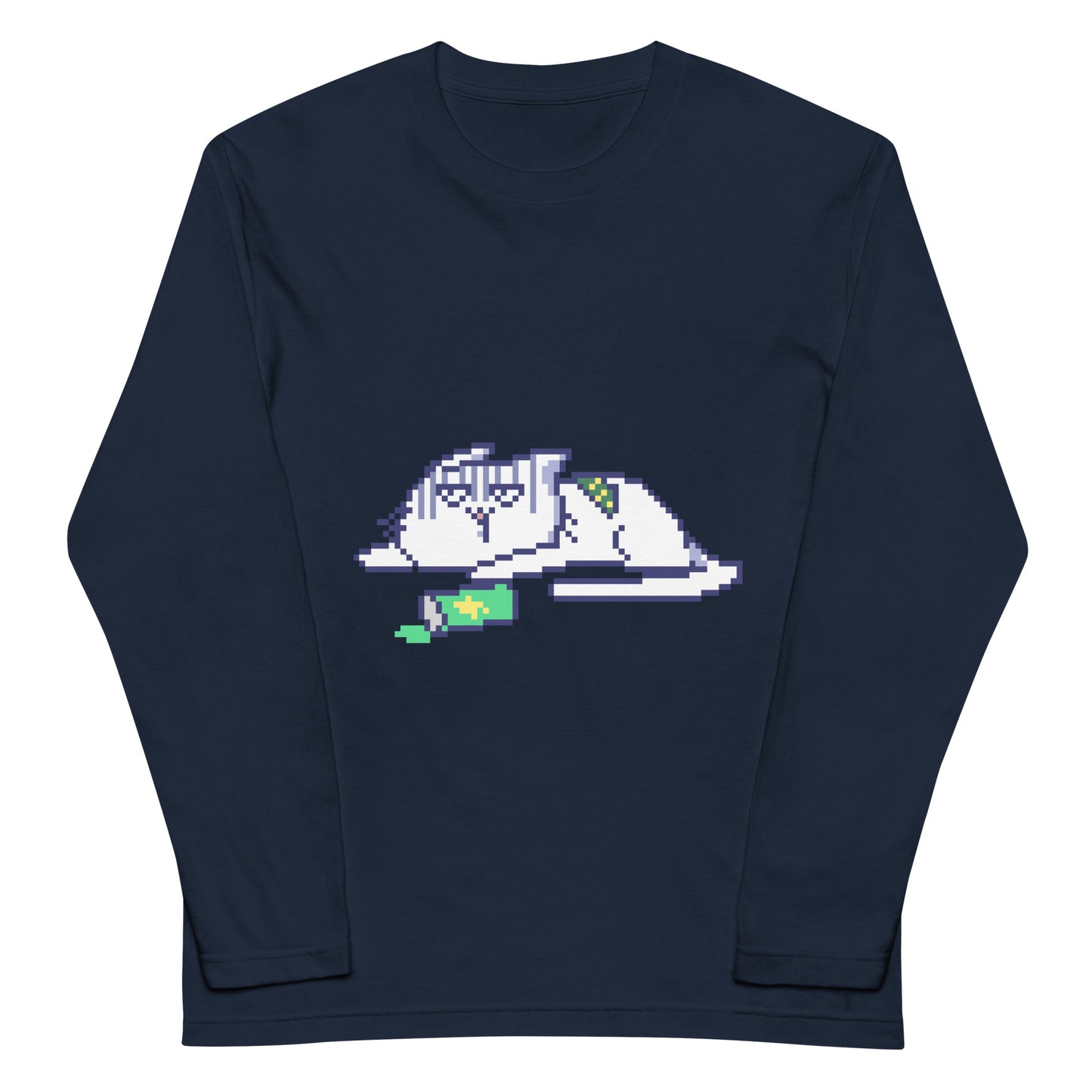 ゲーミング激務猫 (ダウン中) 長袖Tシャツ