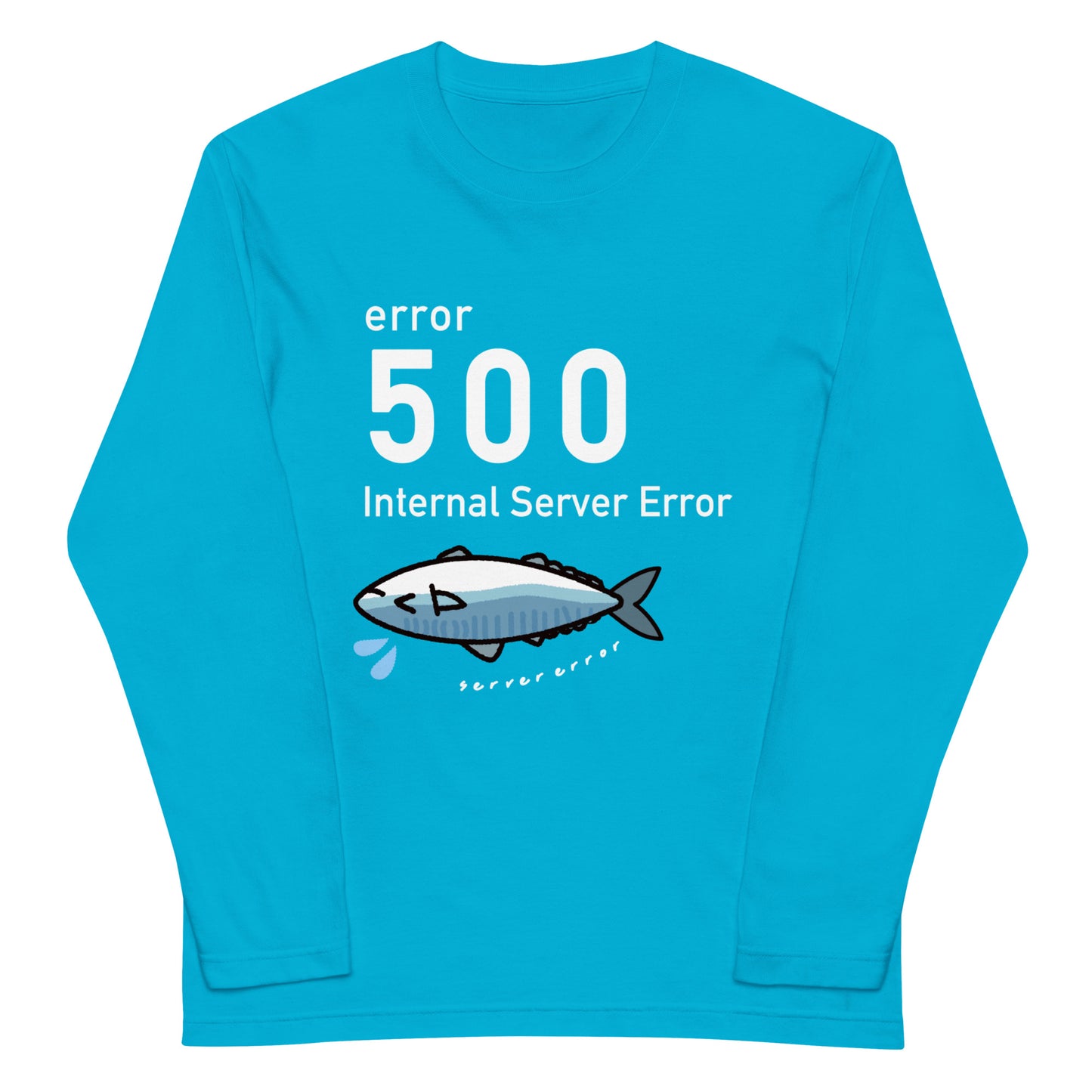 500 Internal Server Error エンジニア 長袖Tシャツ(文字白)