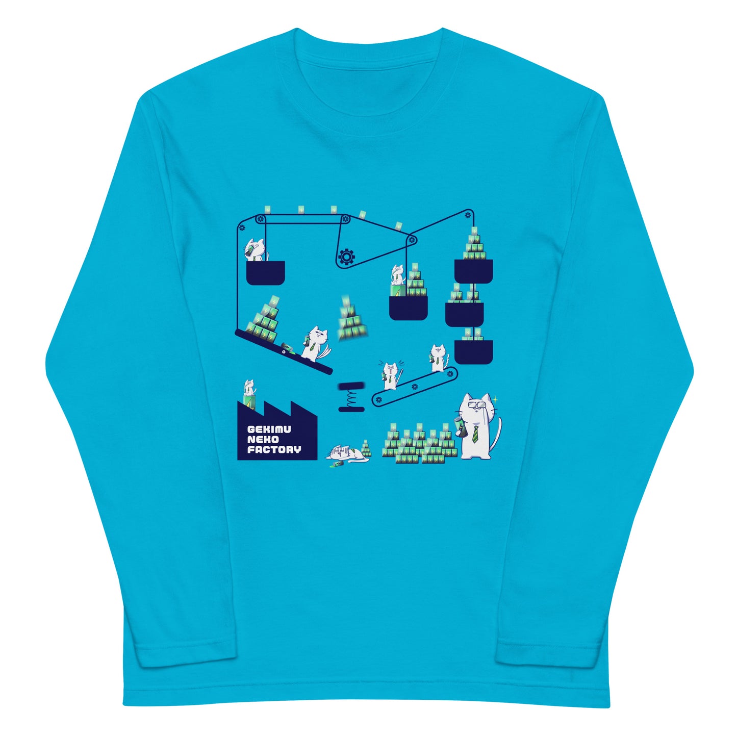 GEKIMU NEKO FACTORY ロングTシャツ