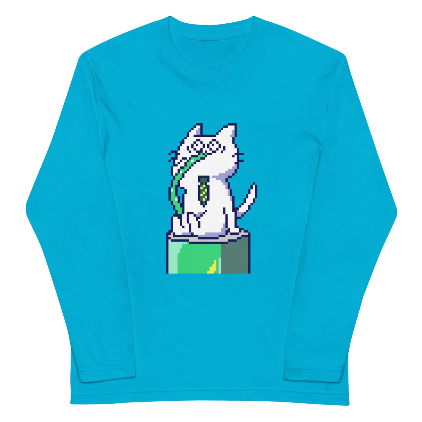 ゲーミング激務猫(直飲み)長袖Tシャツ