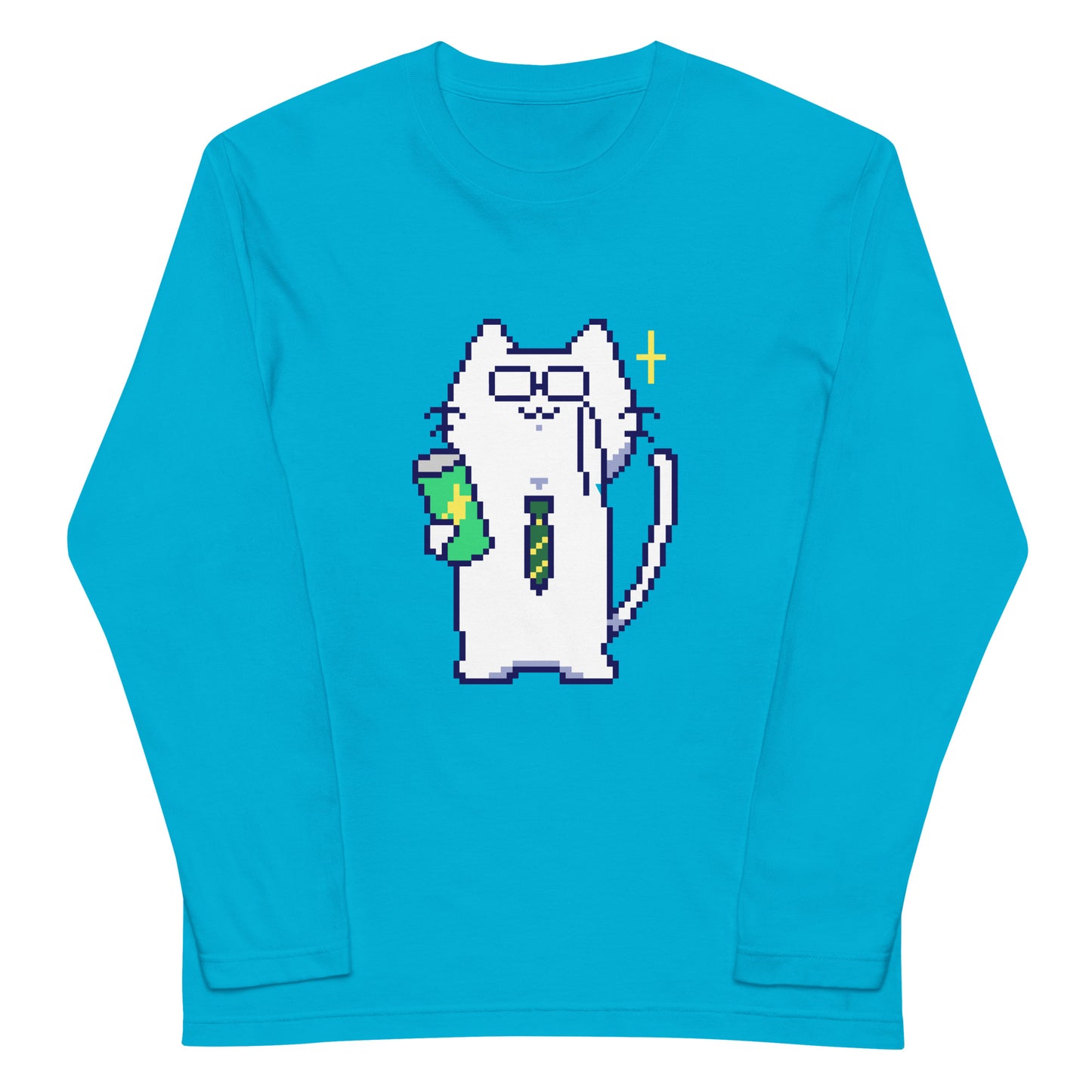 ゲーミング激務猫(優秀モード) 長袖Tシャツ