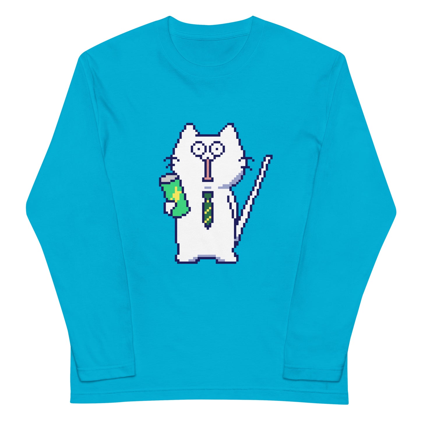 ゲーミング激務猫(HIGHモード) 長袖Tシャツ