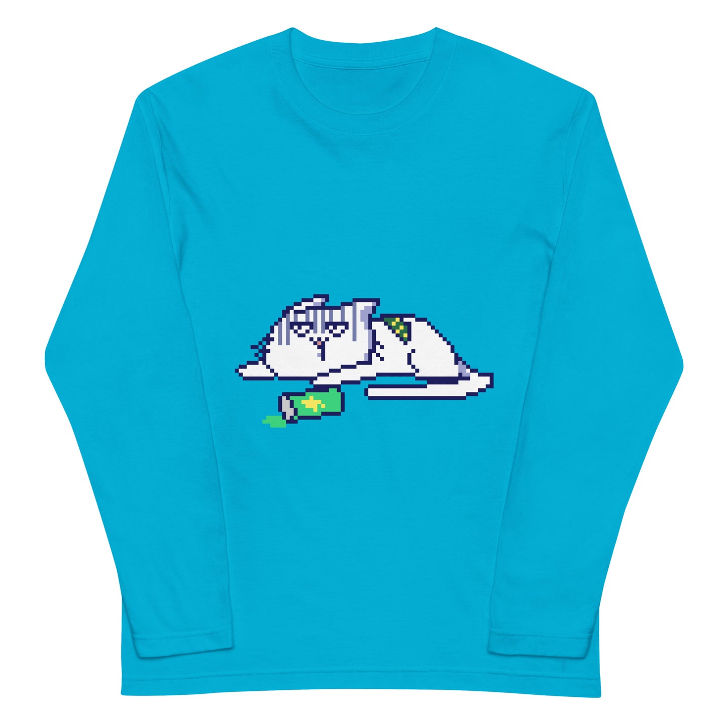 ゲーミング激務猫 (ダウン中) 長袖Tシャツ