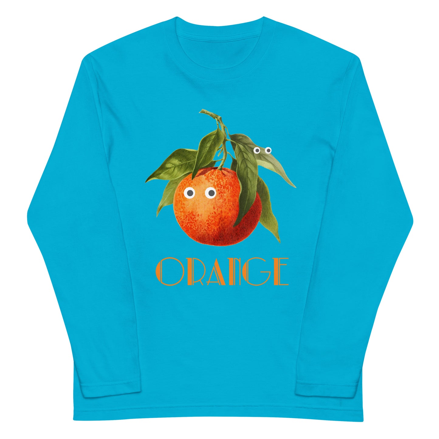 オレンジ 長袖Tシャツ