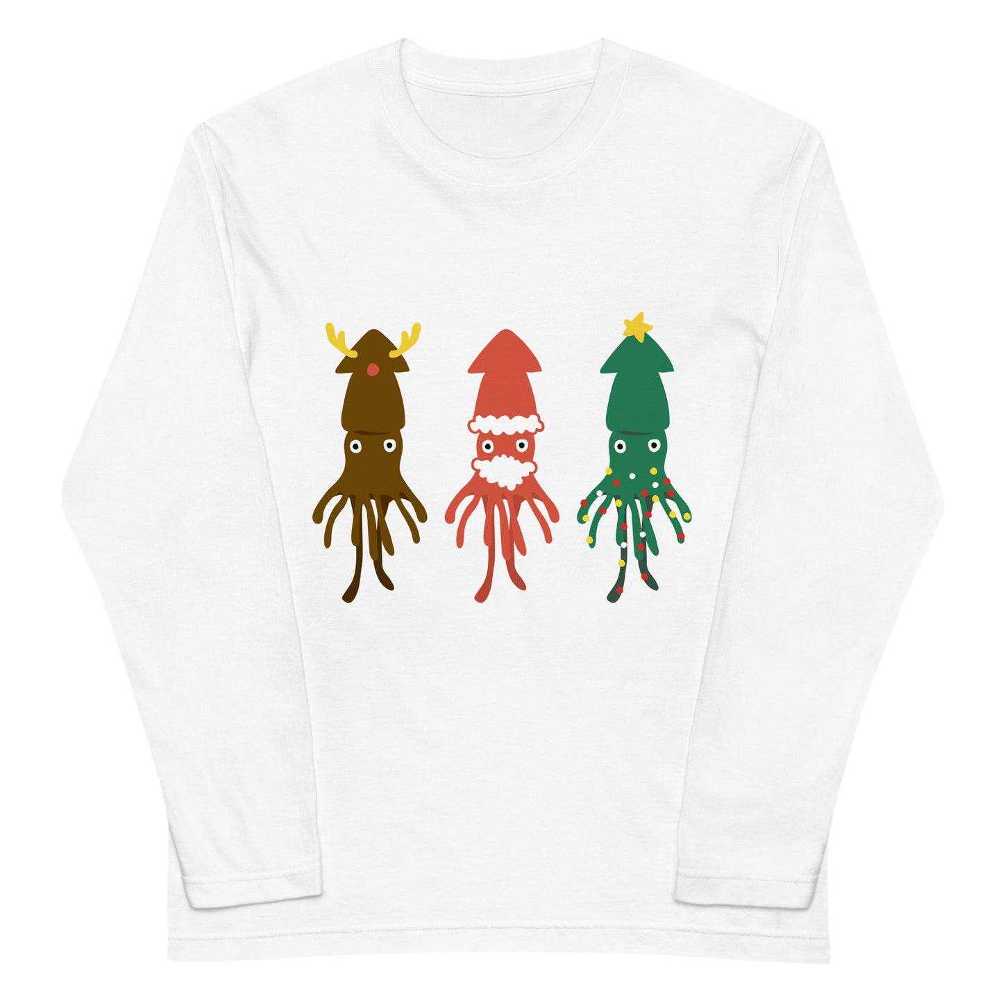 ダイオウイカクリスマス長袖Tシャツ