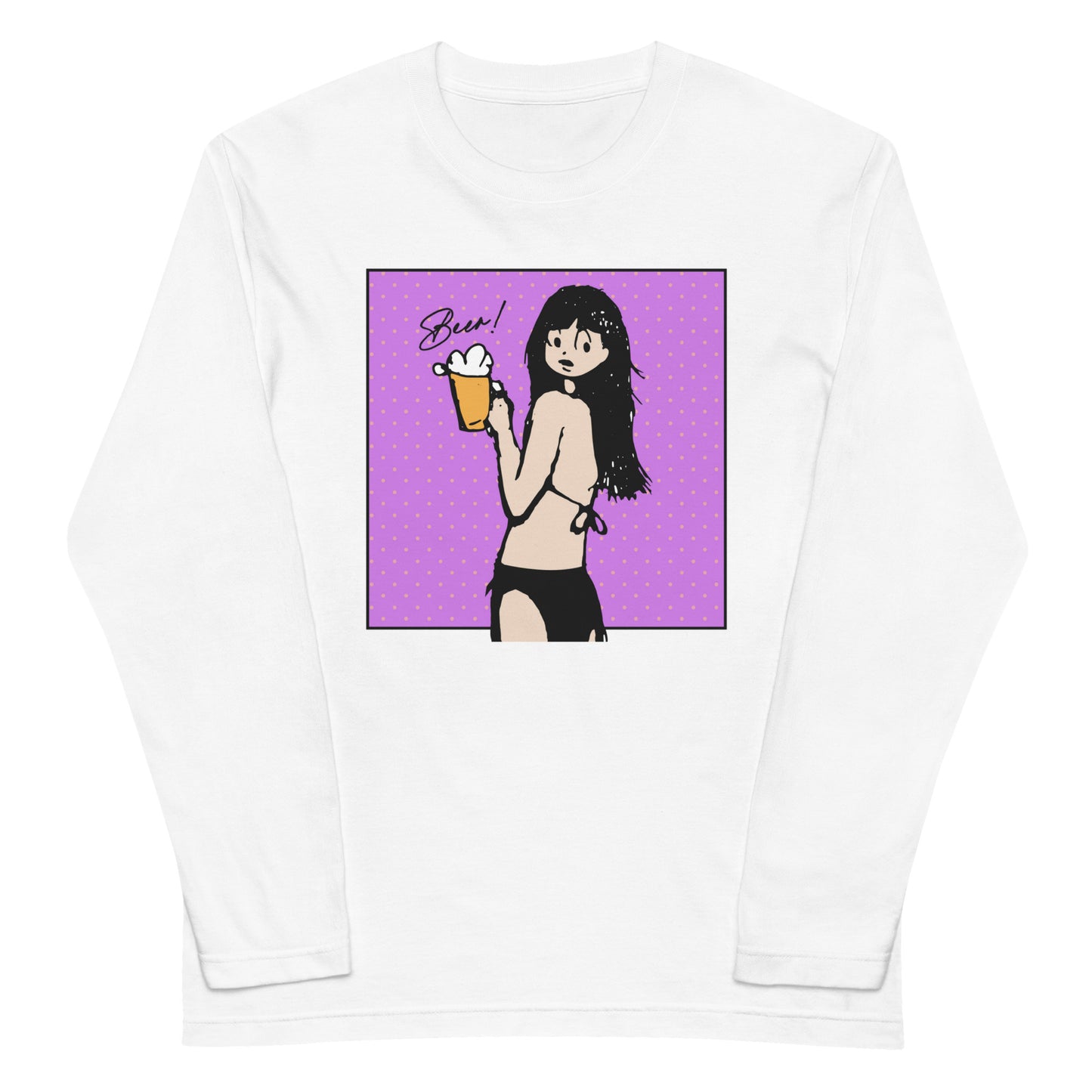 呑みたGirlの長袖Tシャツ