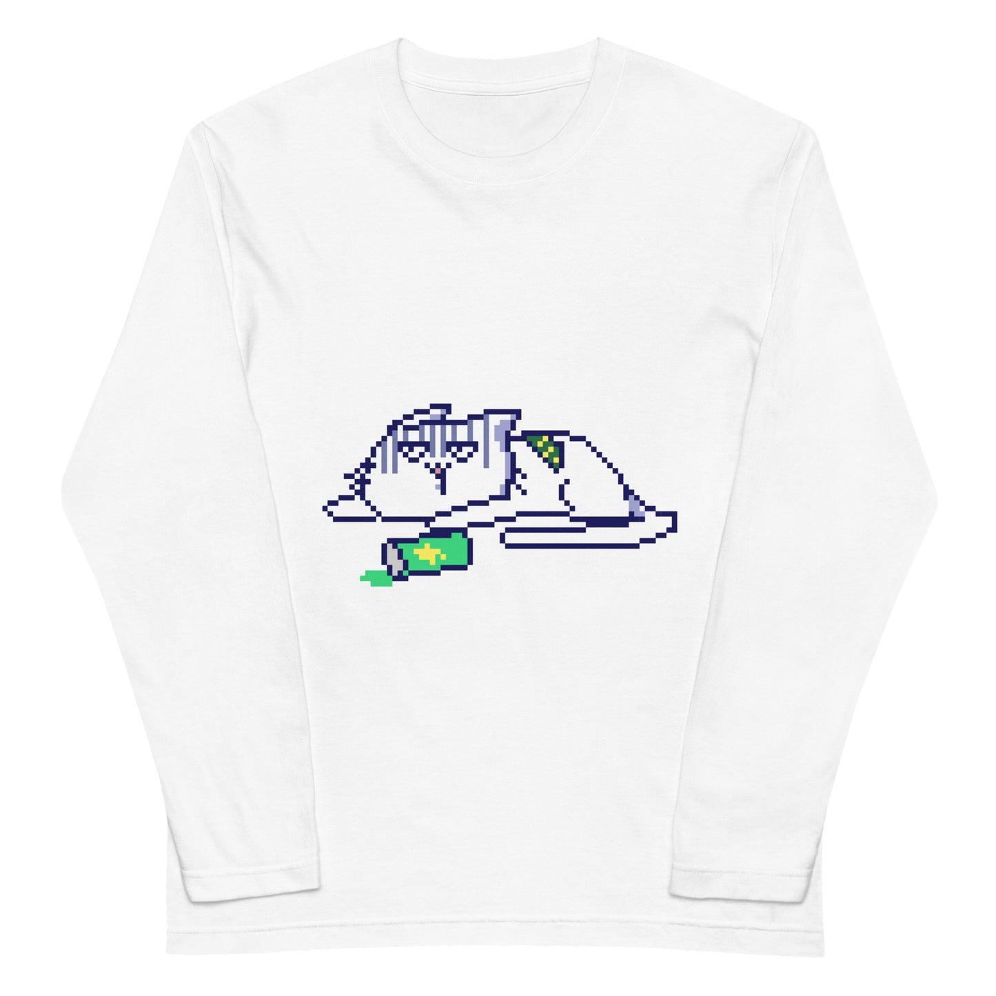 ゲーミング激務猫 (ダウン中) 長袖Tシャツ