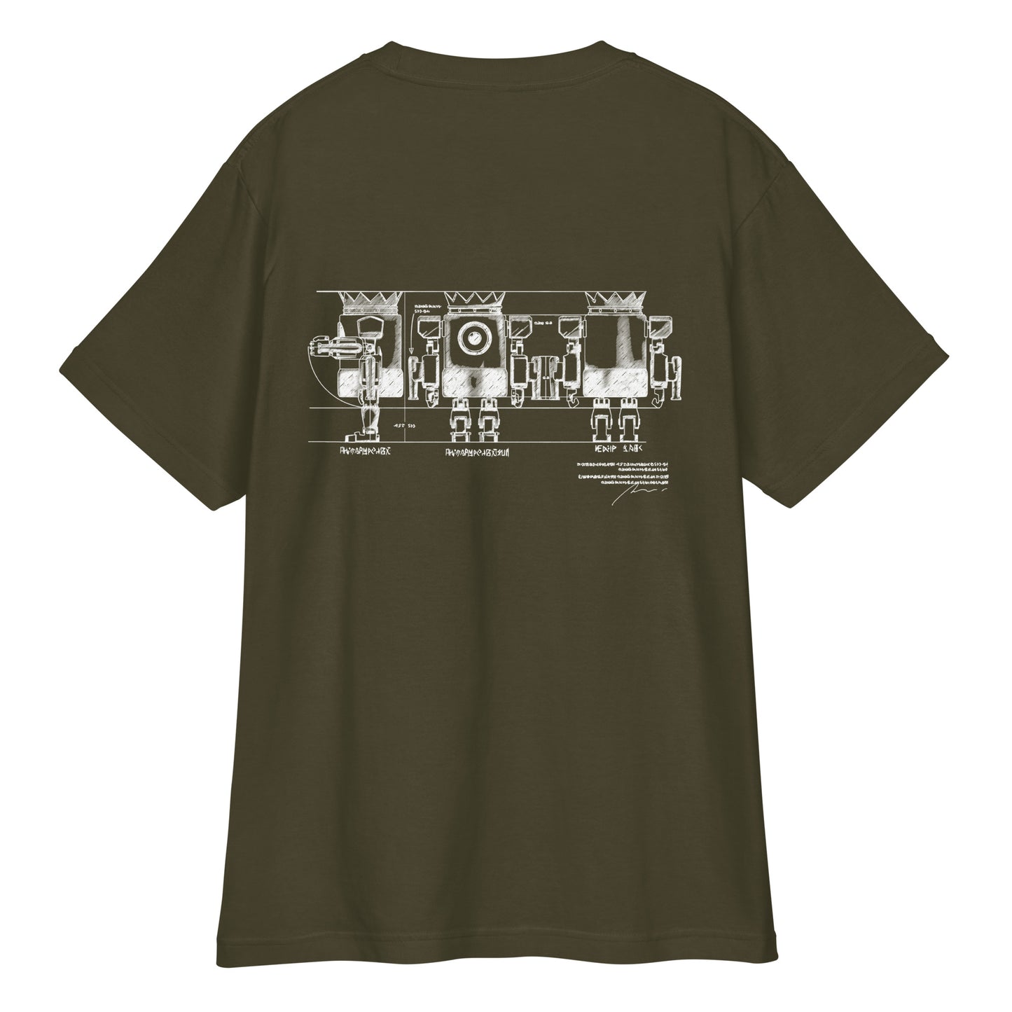XOBOT KING 設計図Tシャツ