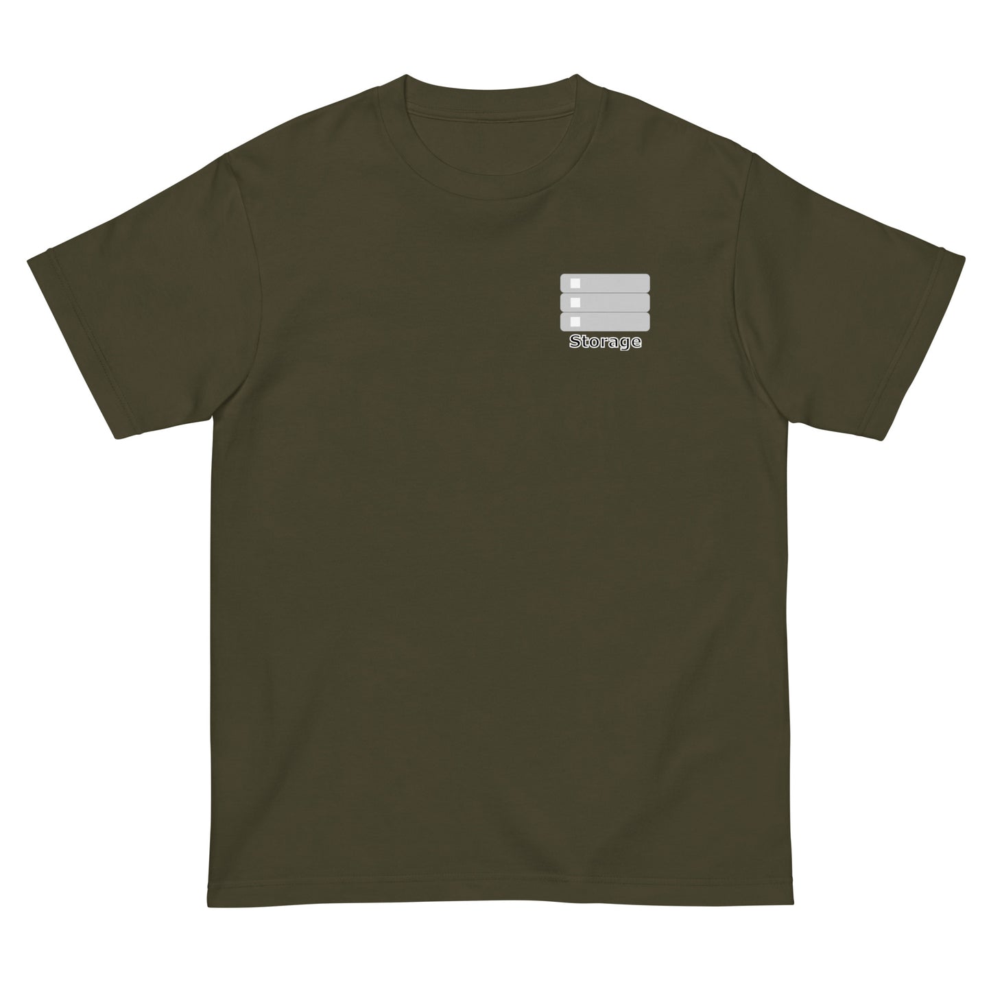 ストレージサーバアイコンワンポイント エンジニアTシャツ