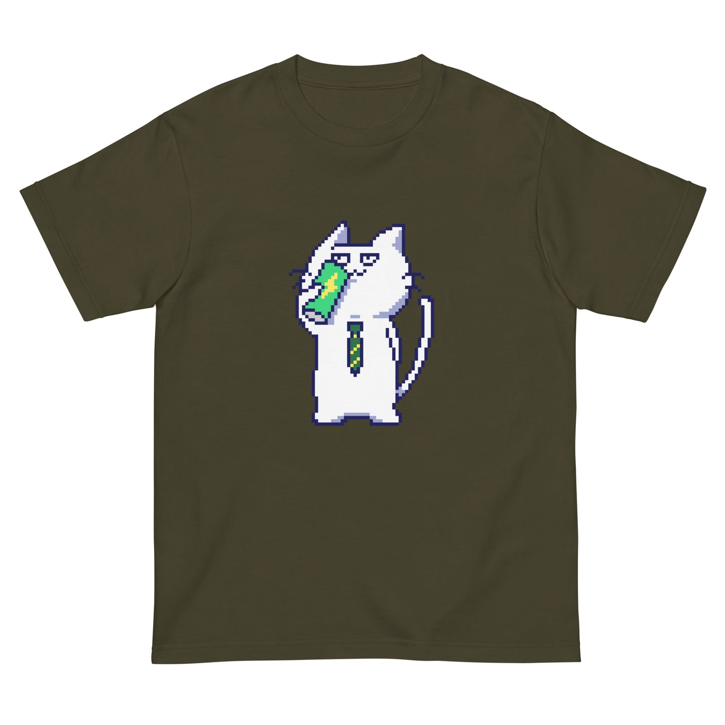 ゲーミング激務猫(エナドリごくごく) Tシャツ