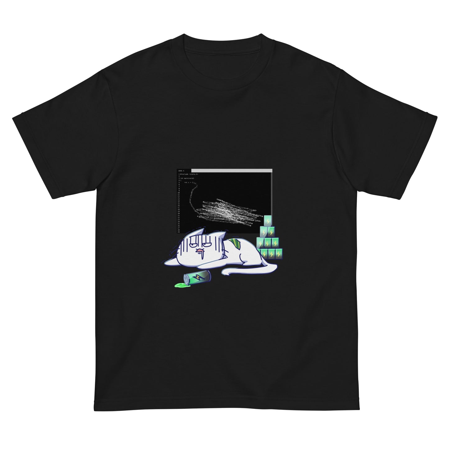 激務猫は限界。 エンジニアTシャツ
