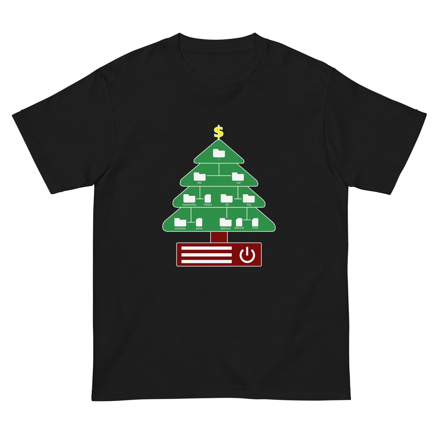 ディレクトリクリスマスツリー(仕様:カラフル) エンジニアTシャツ