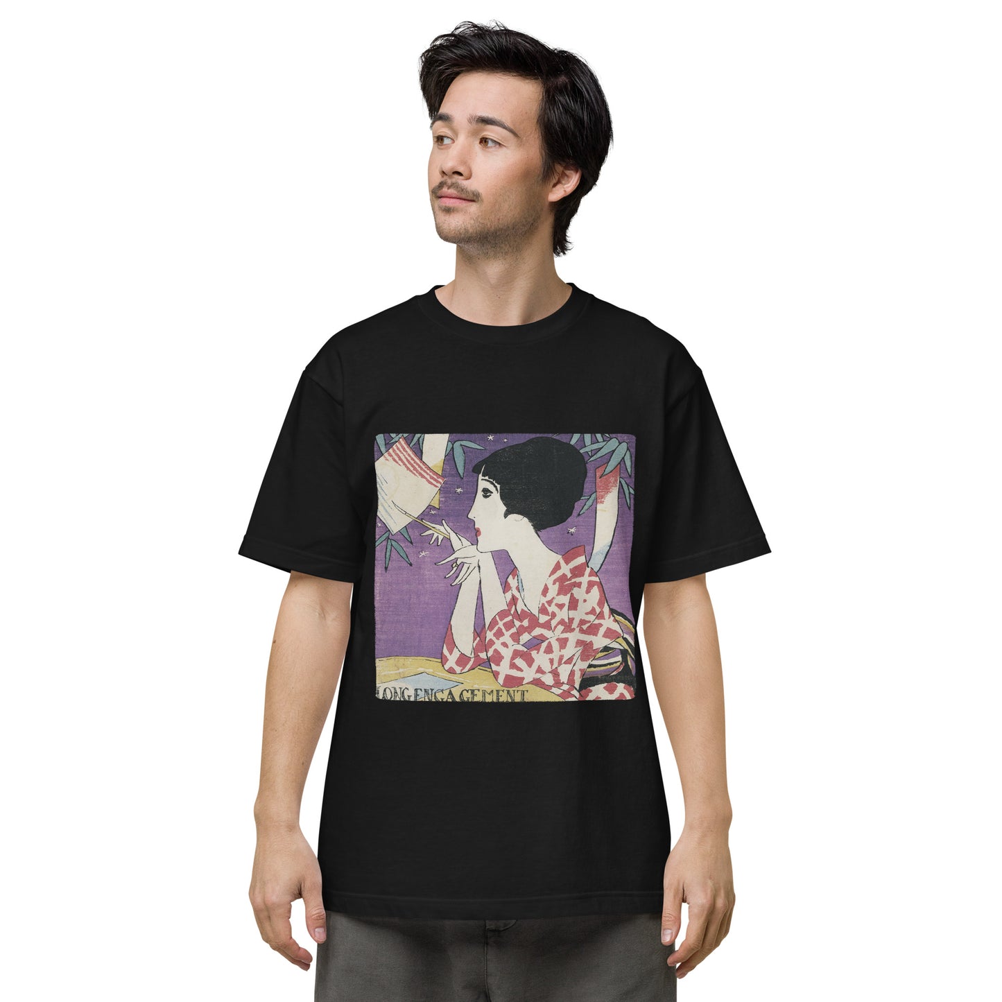 大正レトロ 竹久夢二柄 Tシャツ(たなばた)