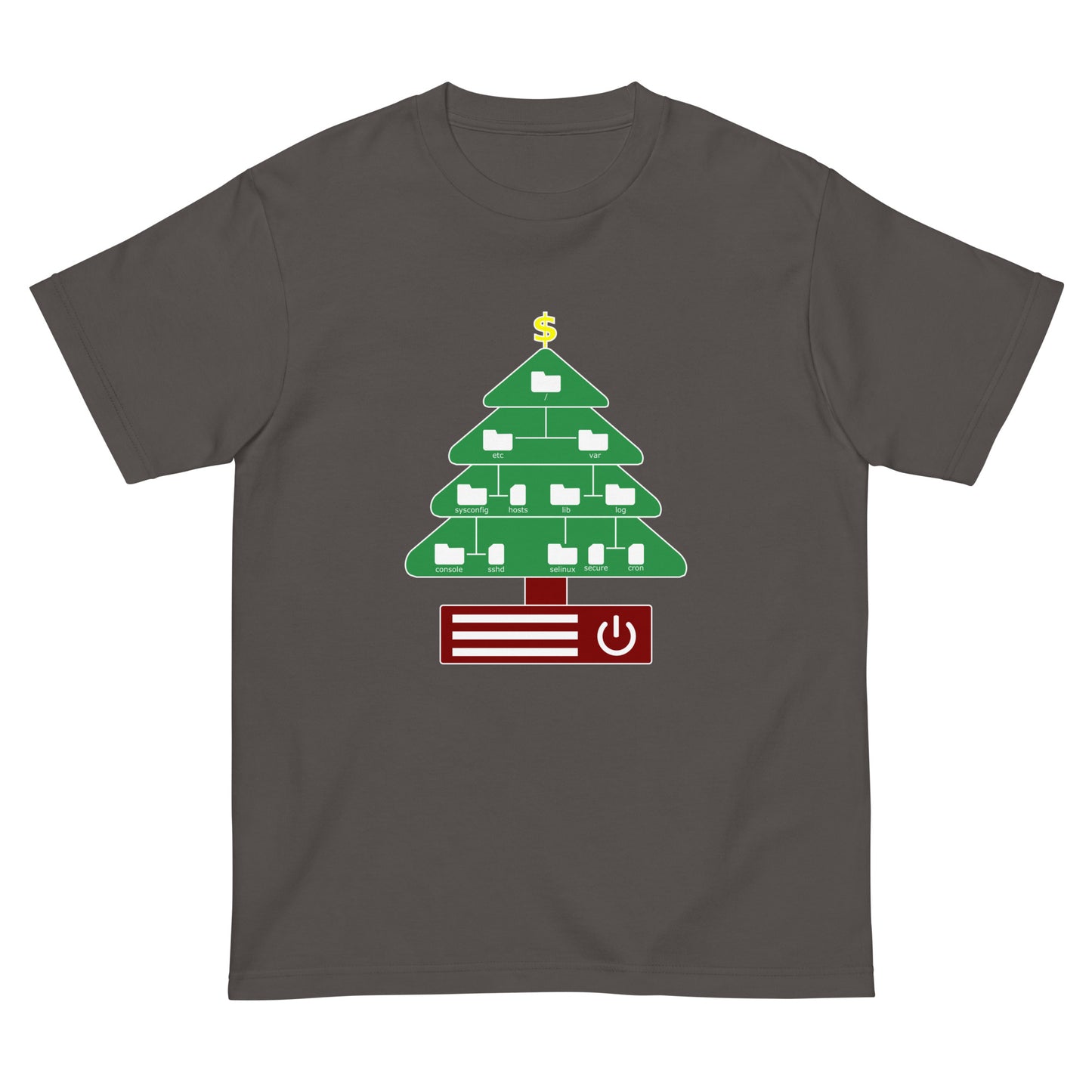 ディレクトリクリスマスツリー(仕様:カラフル) エンジニアTシャツ