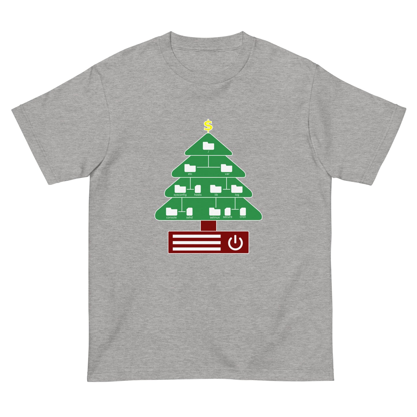 ディレクトリクリスマスツリー(仕様:カラフル) エンジニアTシャツ