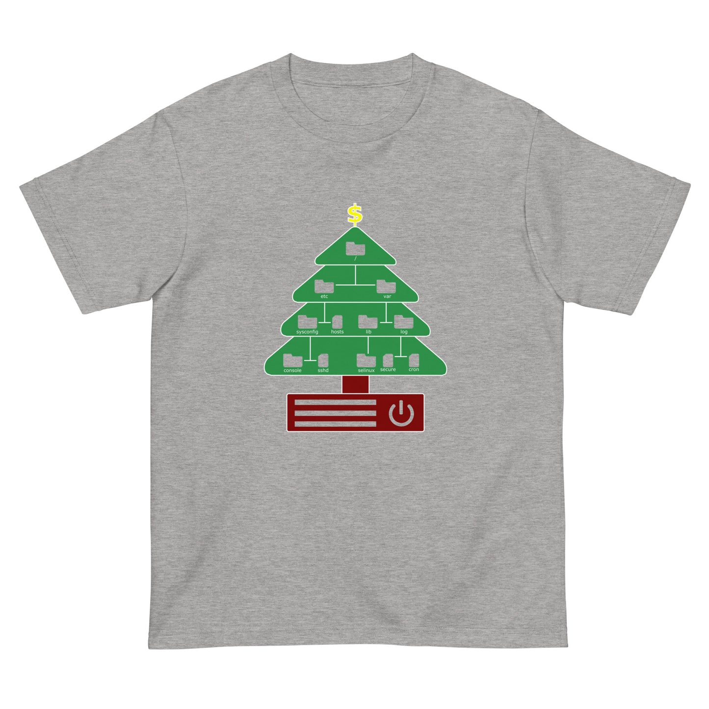 ディレクトリクリスマスツリー(仕様:カラフル、図形透過) エンジニアTシャツ