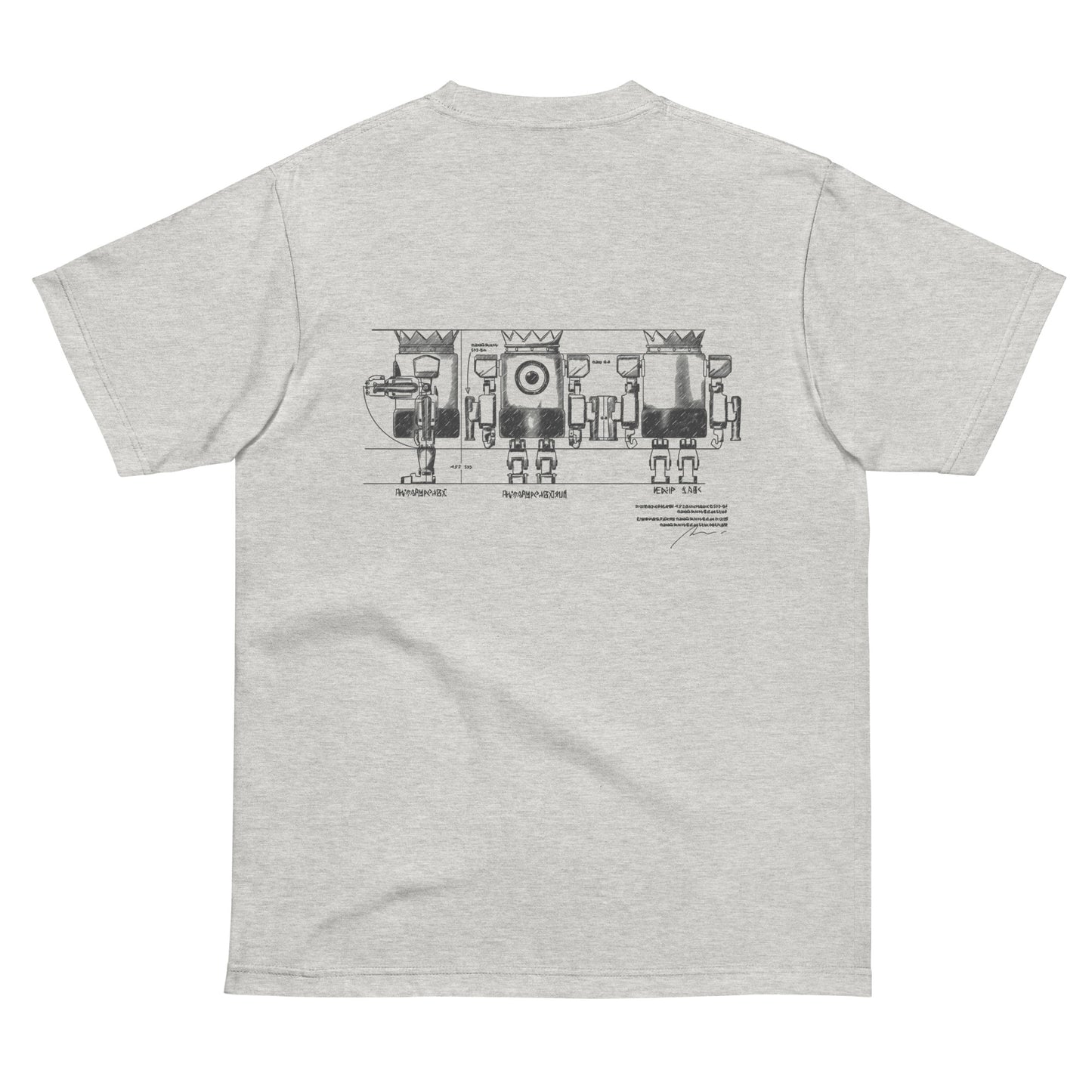 XOBOT KING 設計図Tシャツ