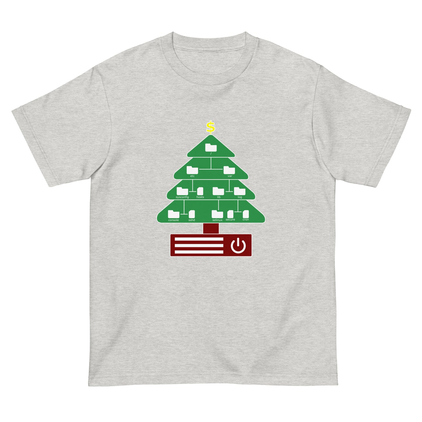 ディレクトリクリスマスツリー(仕様:カラフル) エンジニアTシャツ