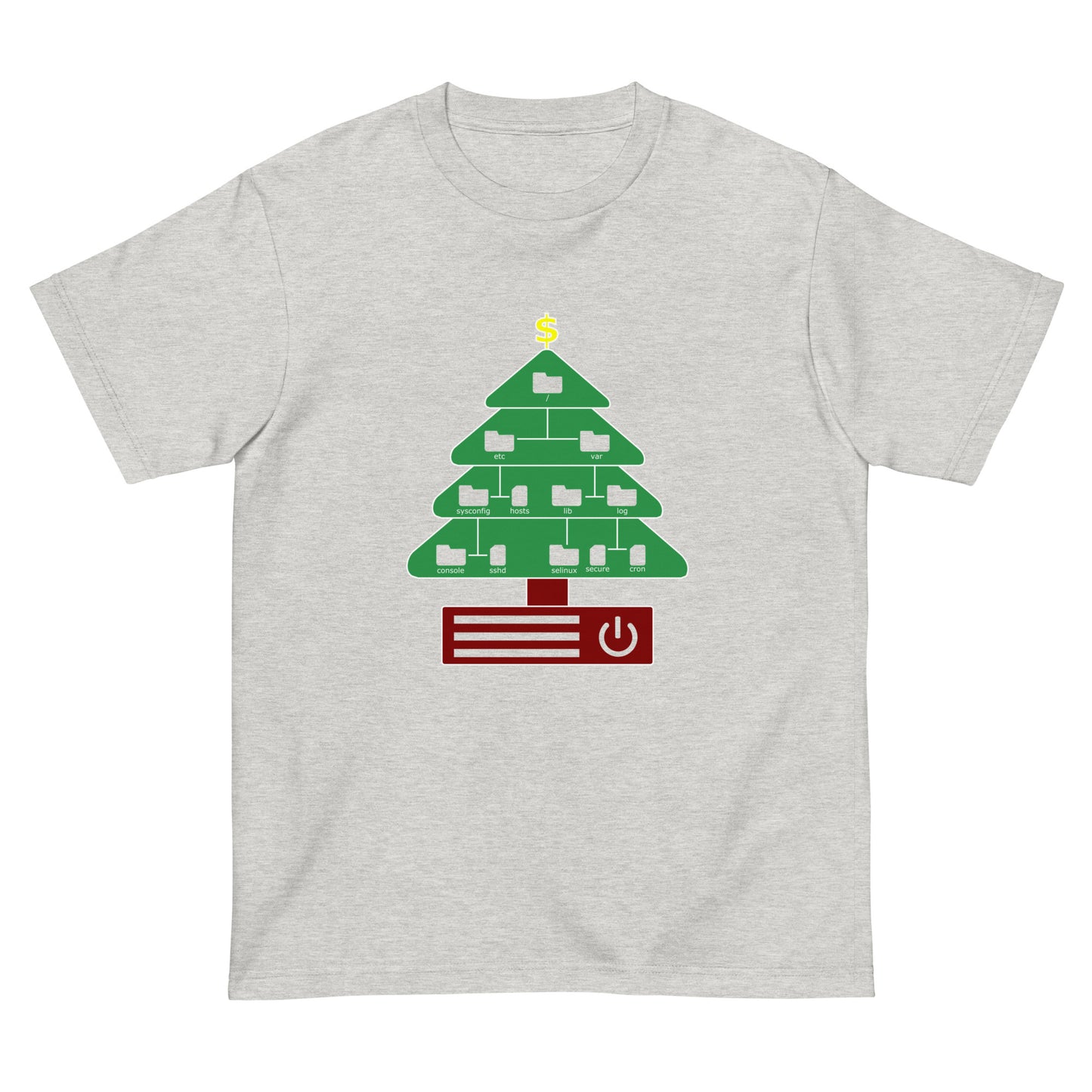 ディレクトリクリスマスツリー(仕様:カラフル、図形透過) エンジニアTシャツ