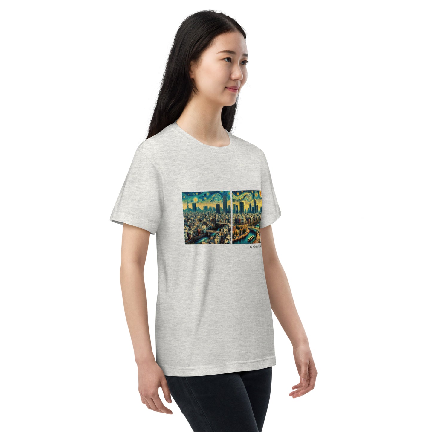 油絵風のタッチ 東京 半袖Tシャツ