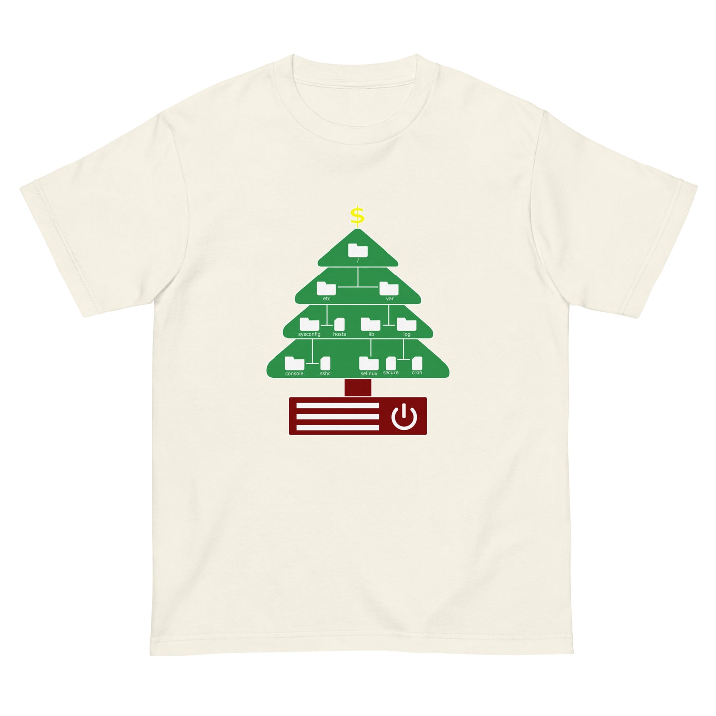 ディレクトリクリスマスツリー(仕様:カラフル) エンジニアTシャツ