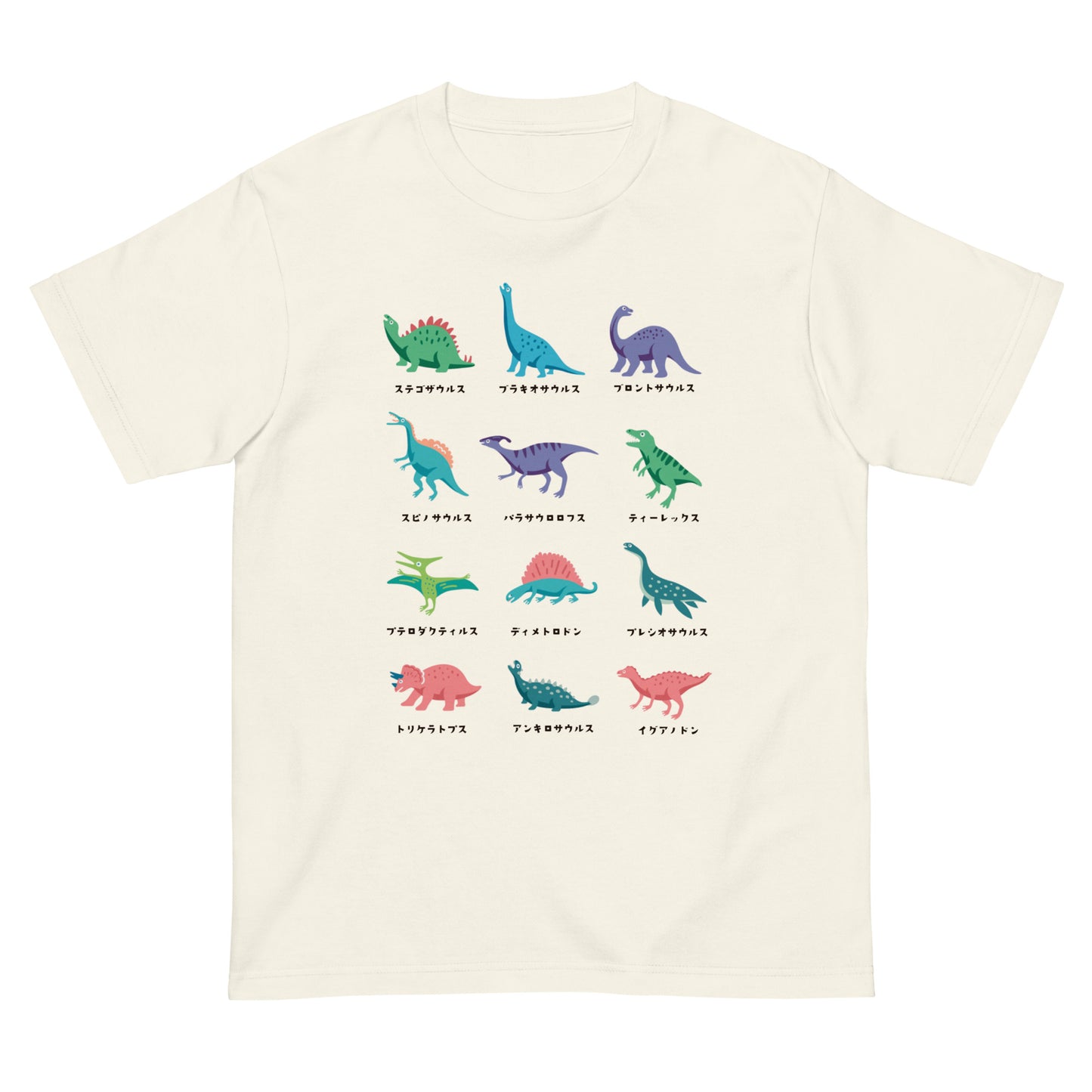 おどろき顔の恐竜柄 半袖Tシャツ