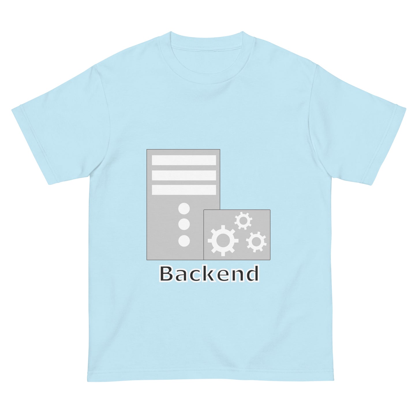 バックエンドサーバアイコン全面 エンジニアTシャツ