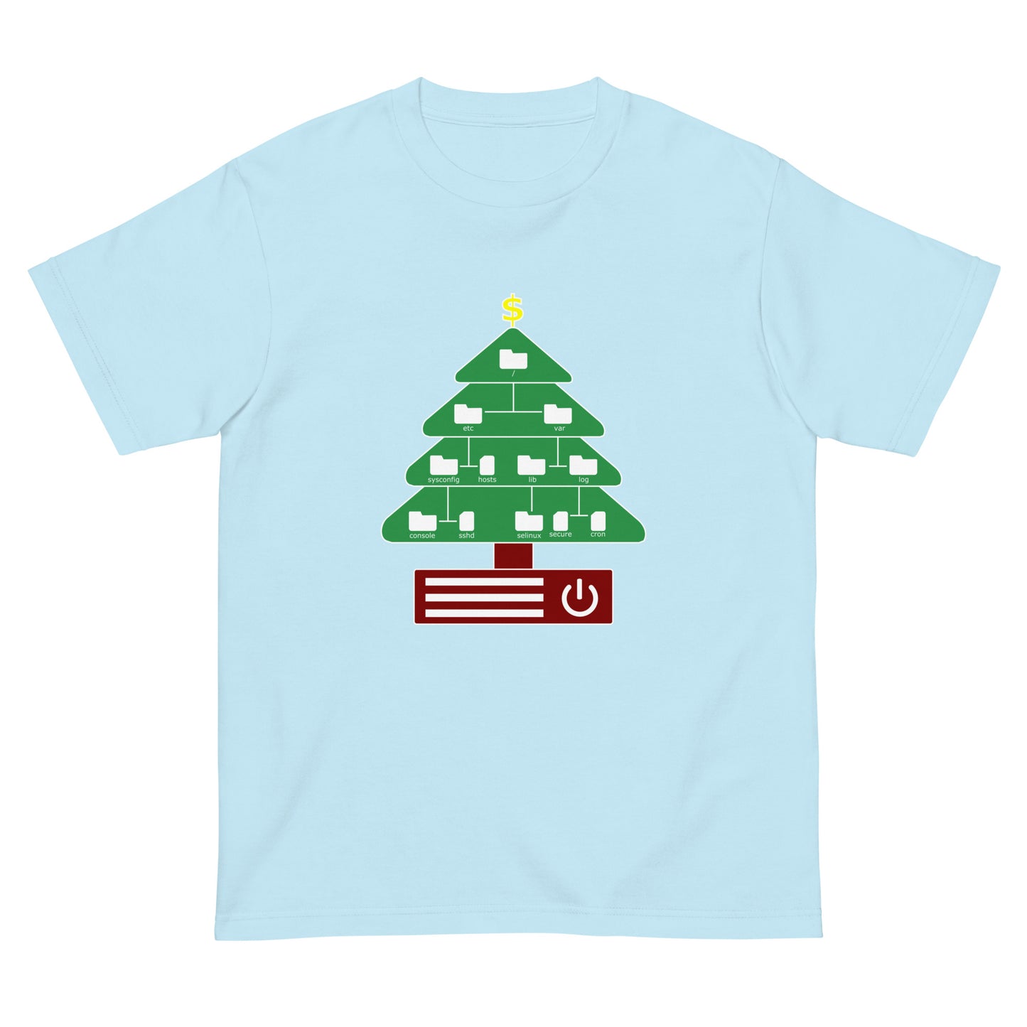 ディレクトリクリスマスツリー(仕様:カラフル) エンジニアTシャツ