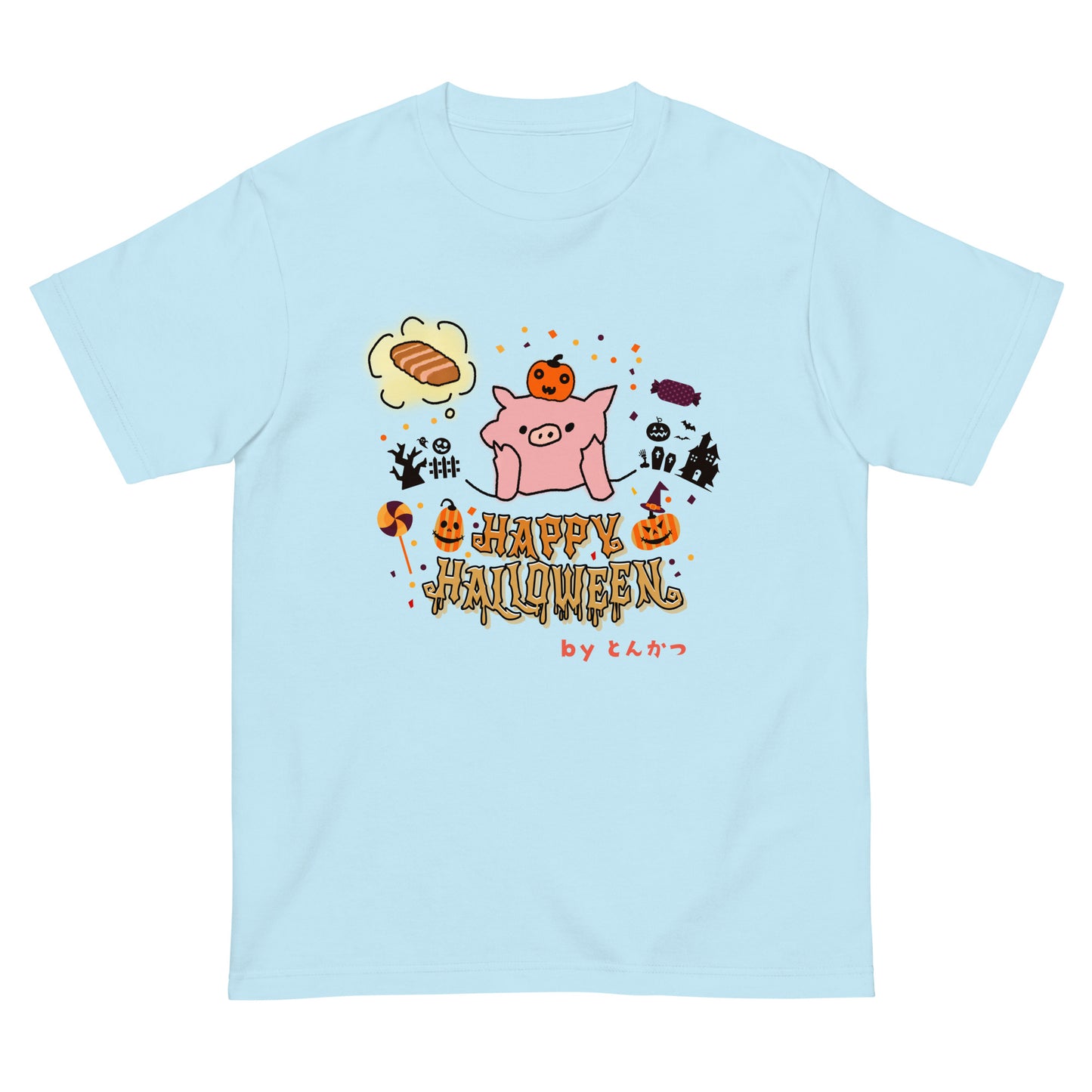 とんかつブタ ハロウィンTシャツ
