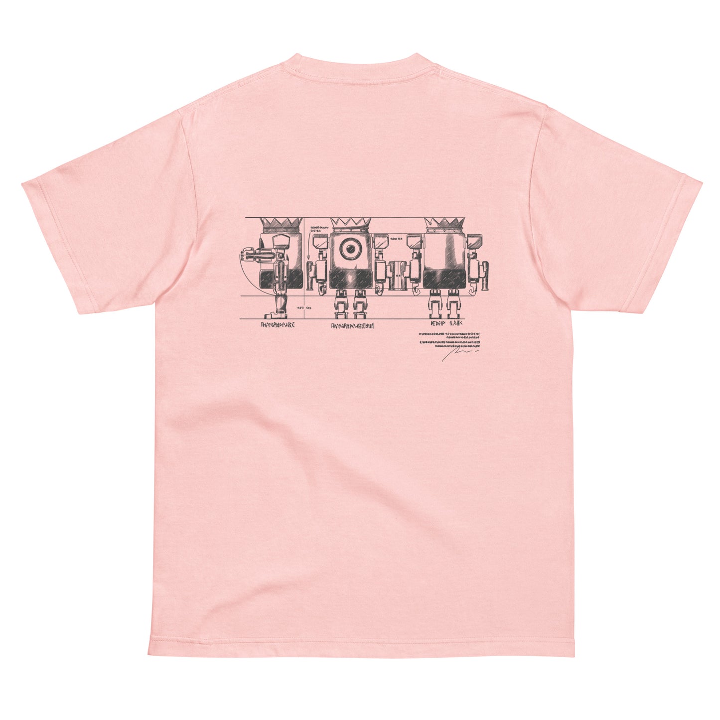 XOBOT KING 設計図Tシャツ