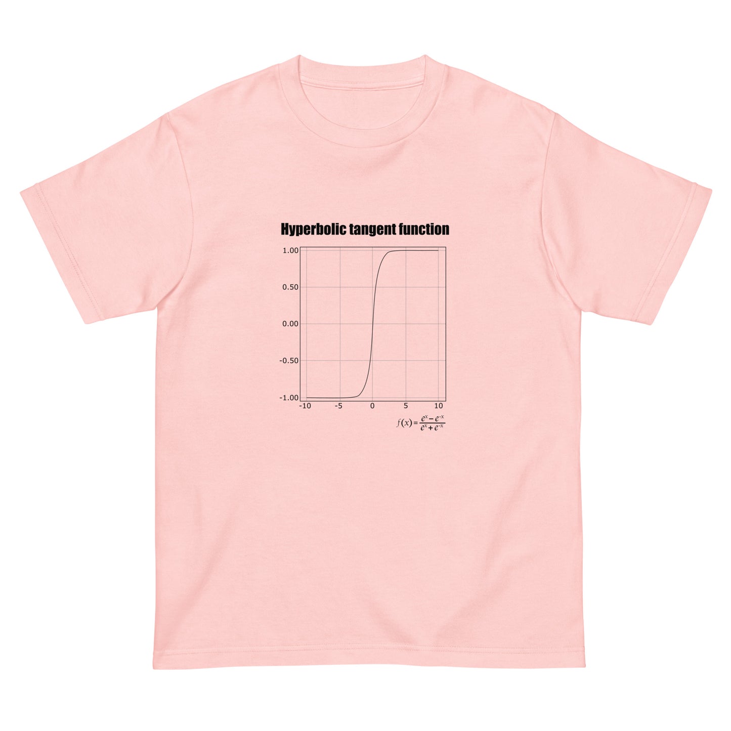 Hyperbolic tangent function(tanh関数、バージョン:ブラック) AIエンジニアTシャツ