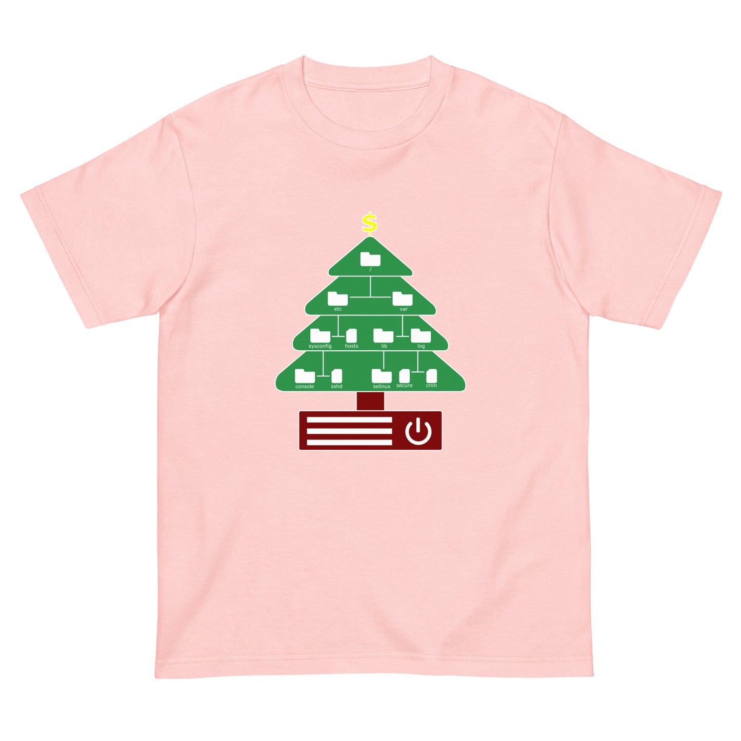 ディレクトリクリスマスツリー(仕様:カラフル) エンジニアTシャツ