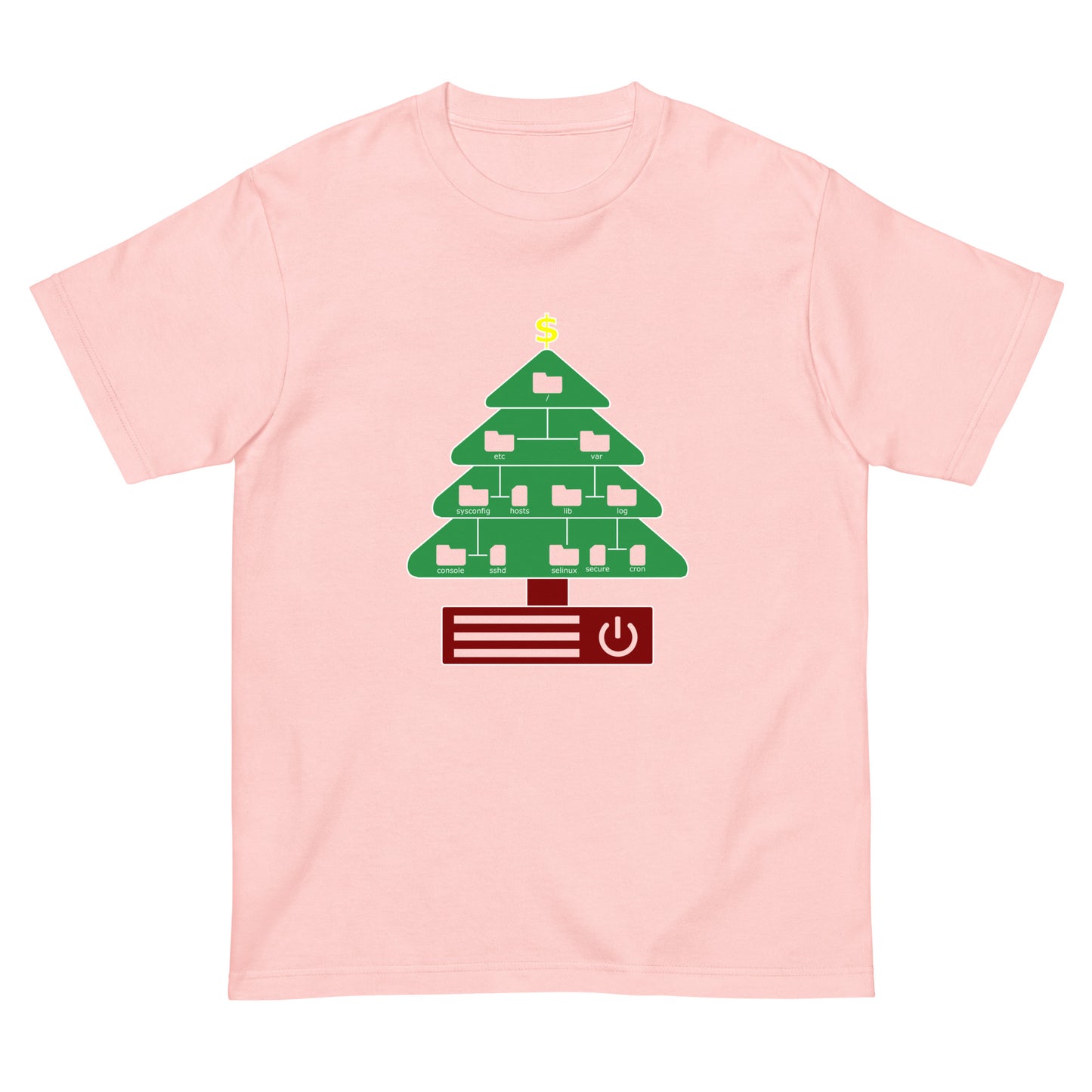 ディレクトリクリスマスツリー(仕様:カラフル、図形透過) エンジニアTシャツ