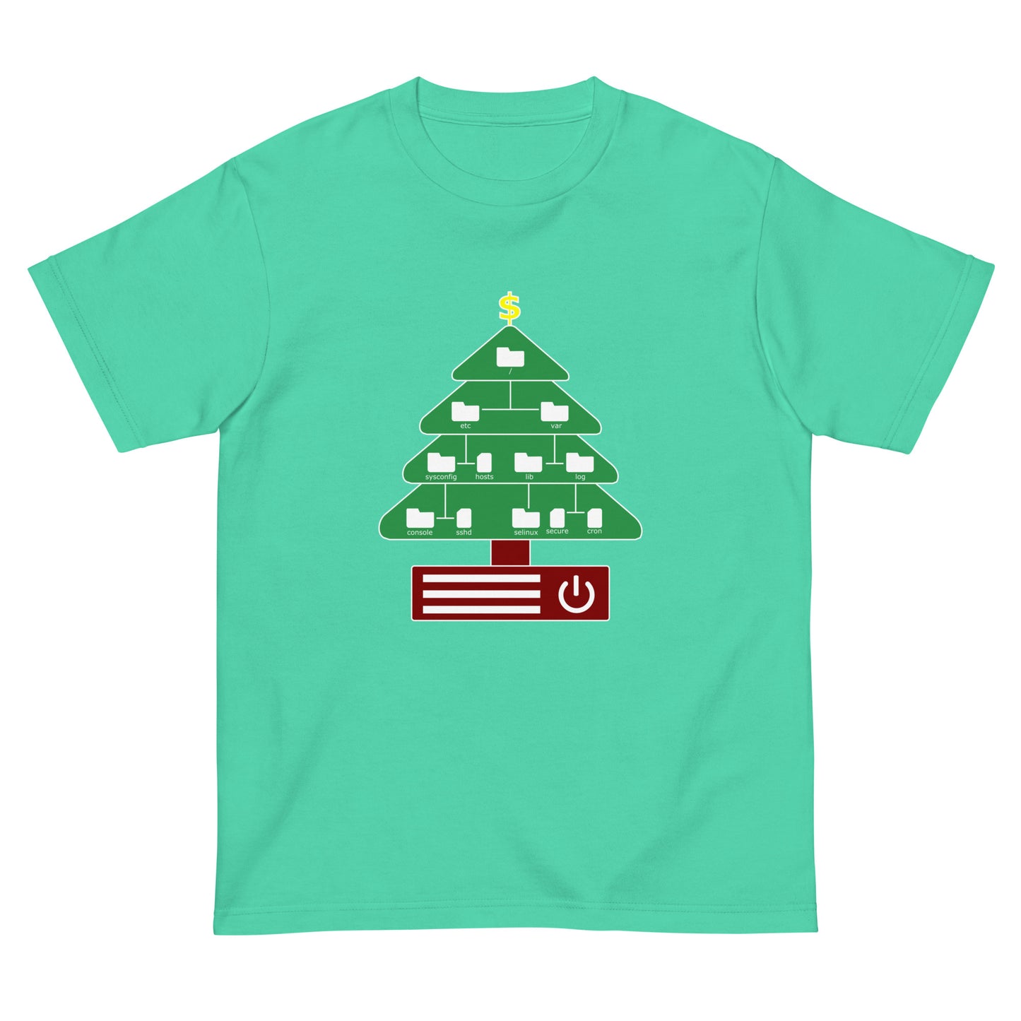 ディレクトリクリスマスツリー(仕様:カラフル) エンジニアTシャツ