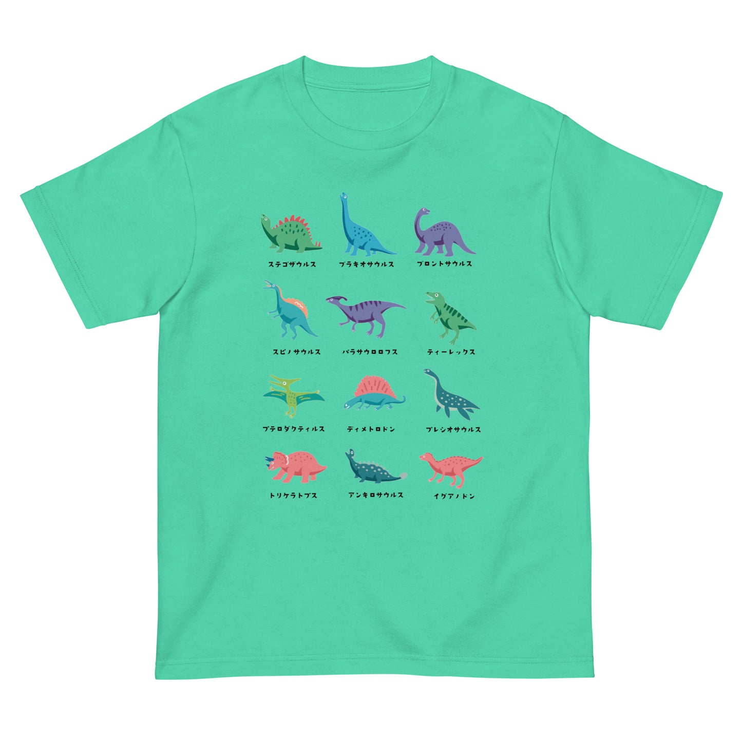 おどろき顔の恐竜柄 半袖Tシャツ
