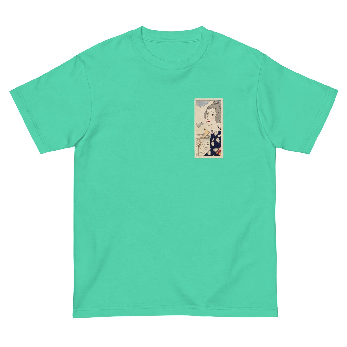 大正レトロ 竹久夢二柄 Tシャツ(シーサイド)