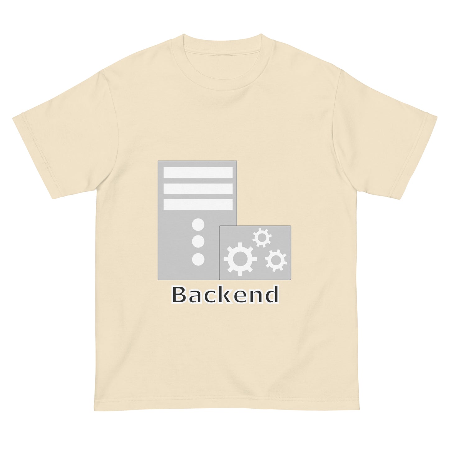 バックエンドサーバアイコン全面 エンジニアTシャツ